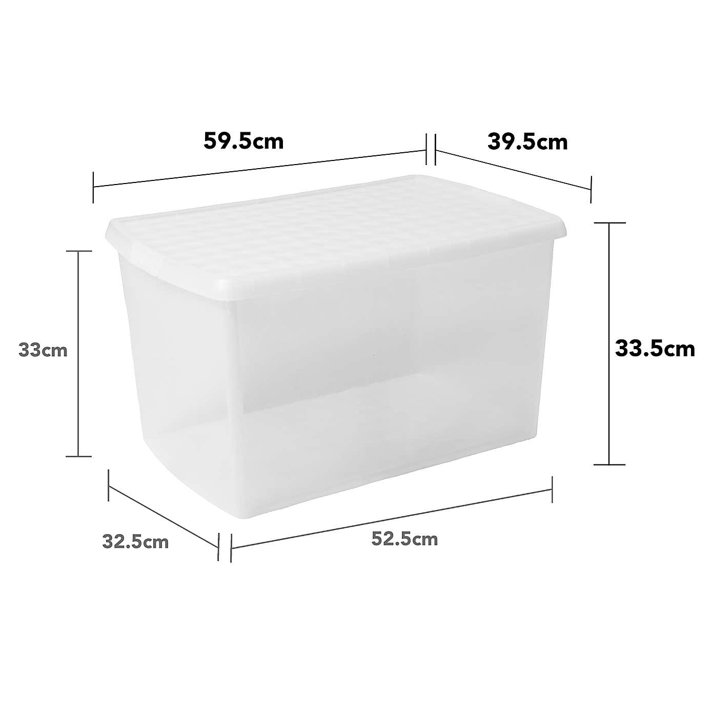 Wham Clip Pack of 4 Rectangle Storage Boxes With Lids