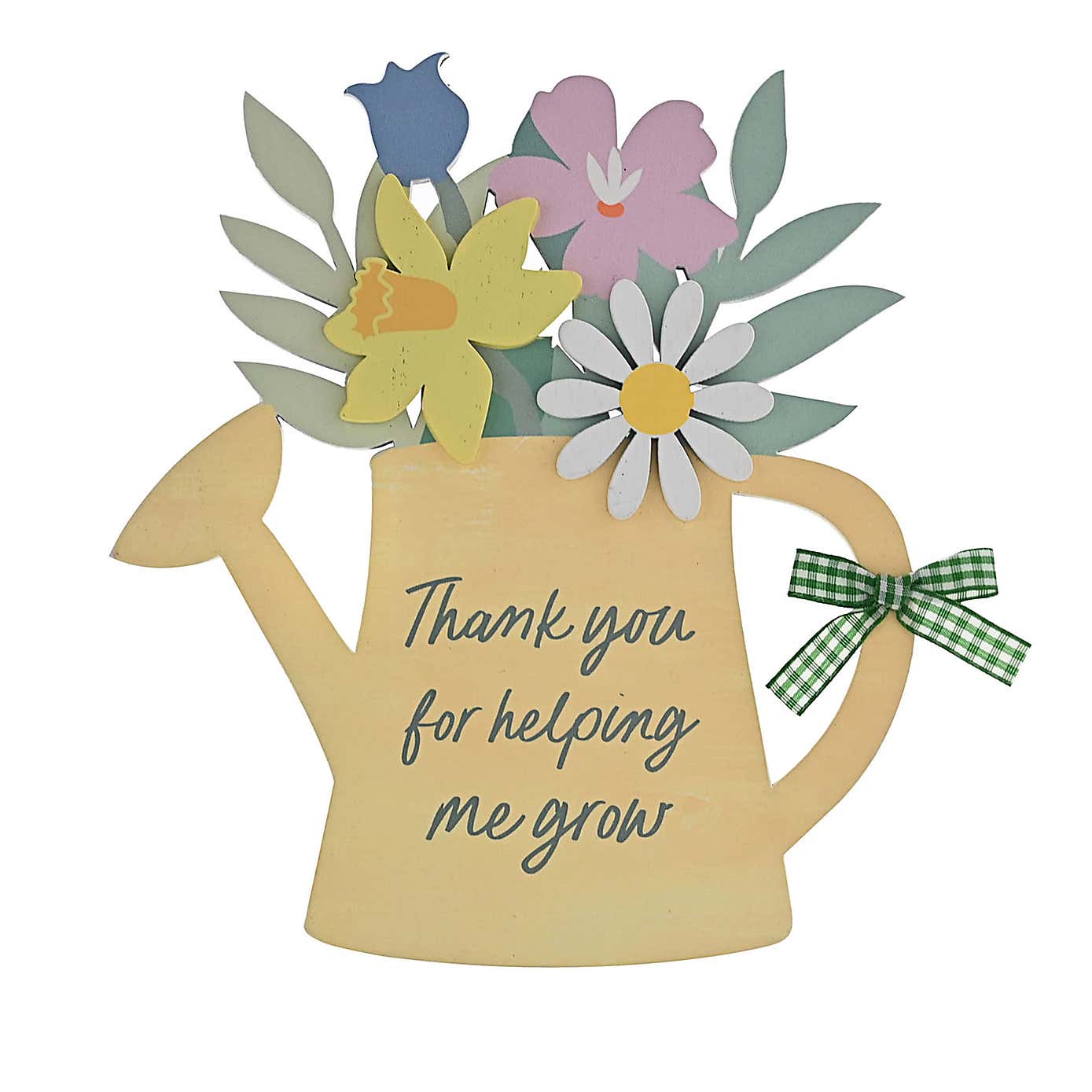 The Cottage Garden Thank You Watering Can Plaque