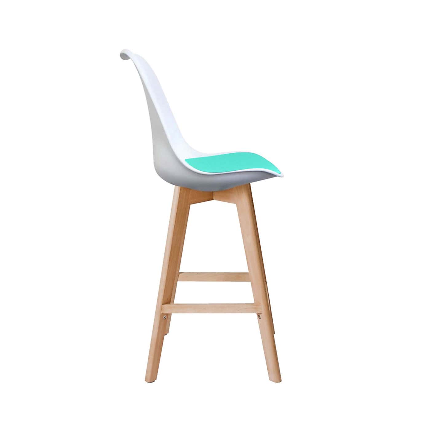 Fusion Living Soho White Plastic Bar Stool