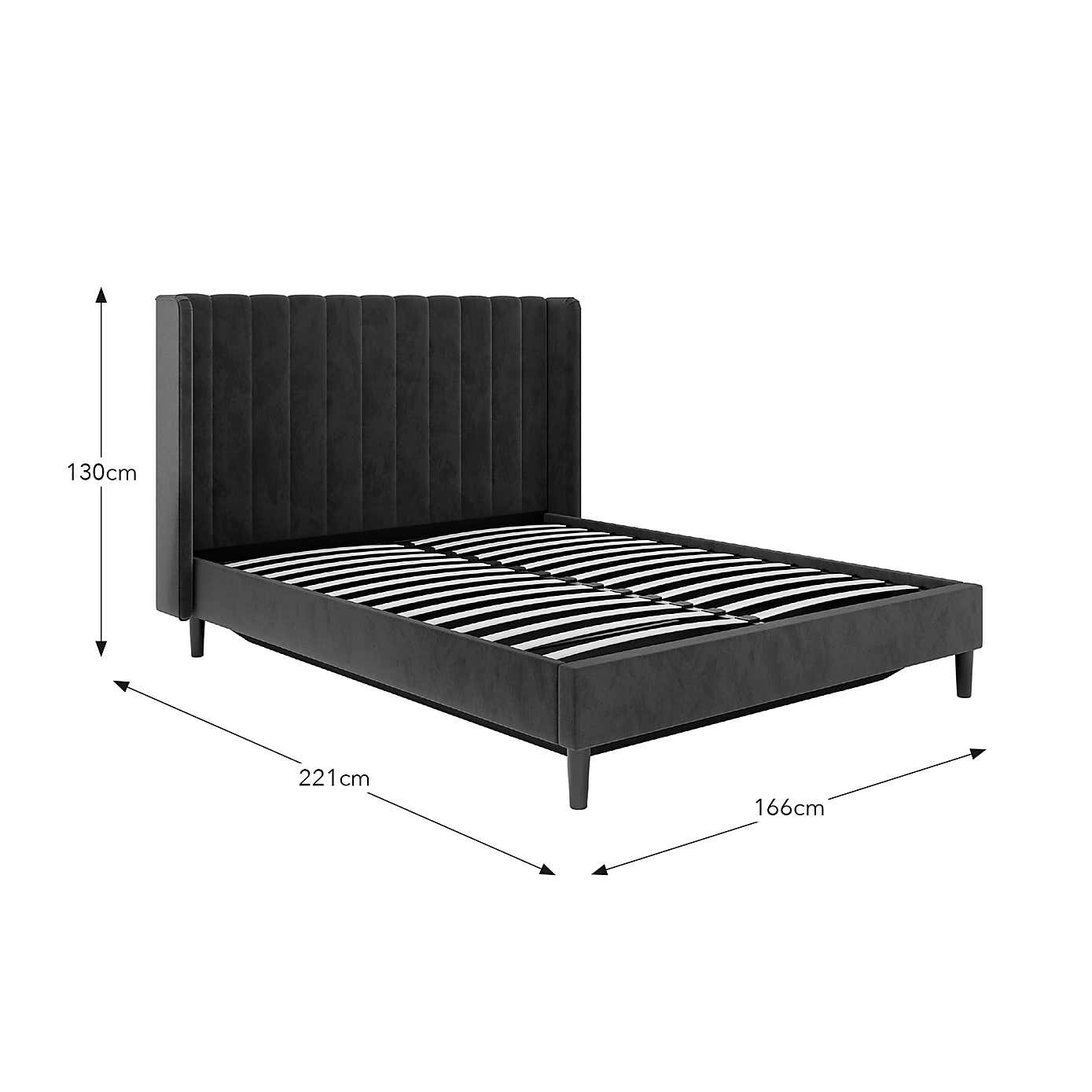 Alara Pleated Velvet Bed