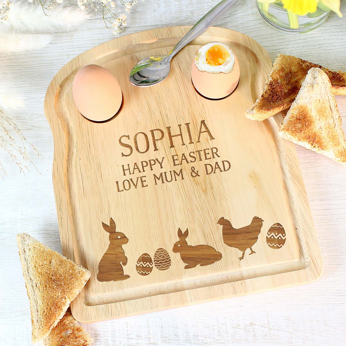 Personalised Spring Egg and Toast Board