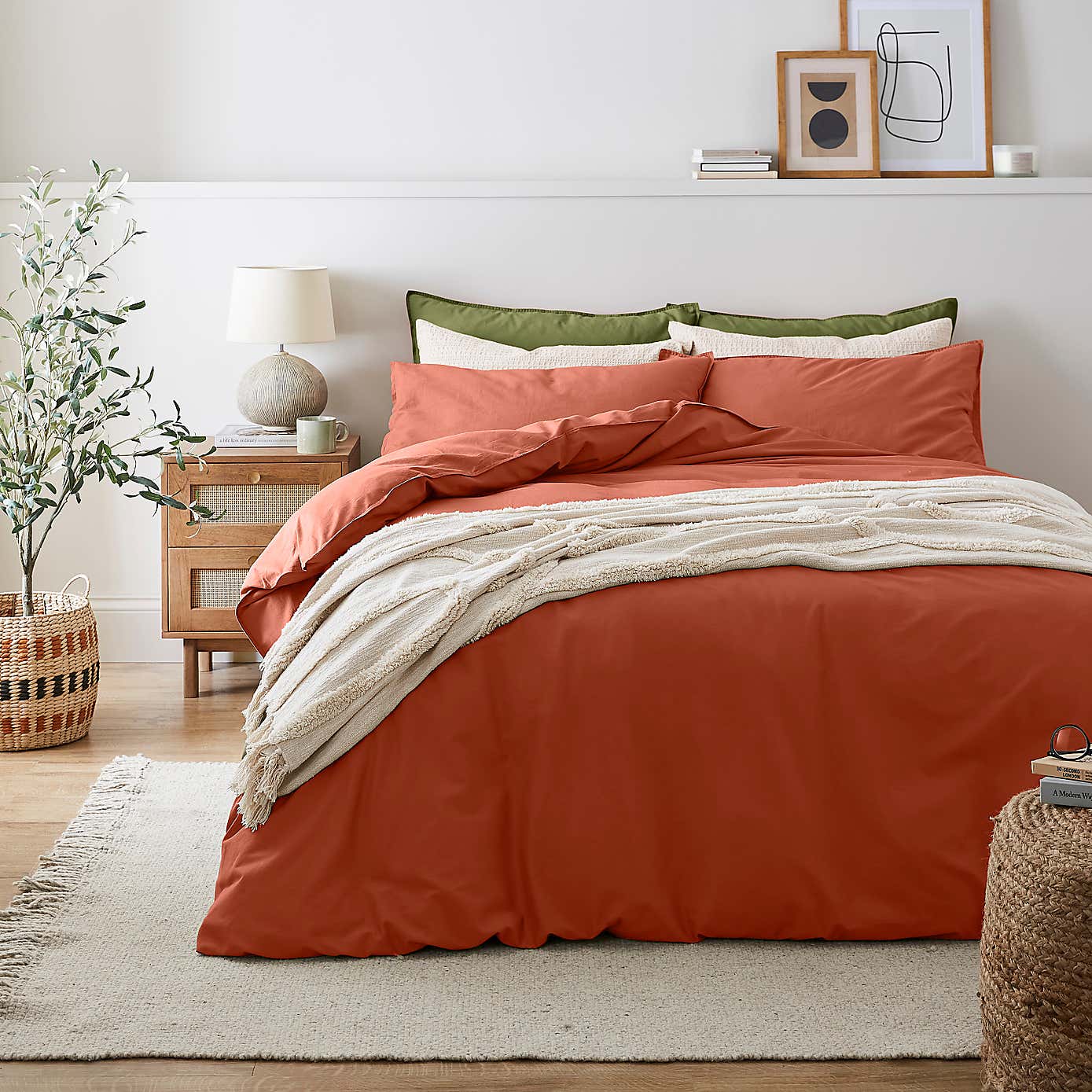 Recycled Cotton Duvet Cover and Pillowcase Set