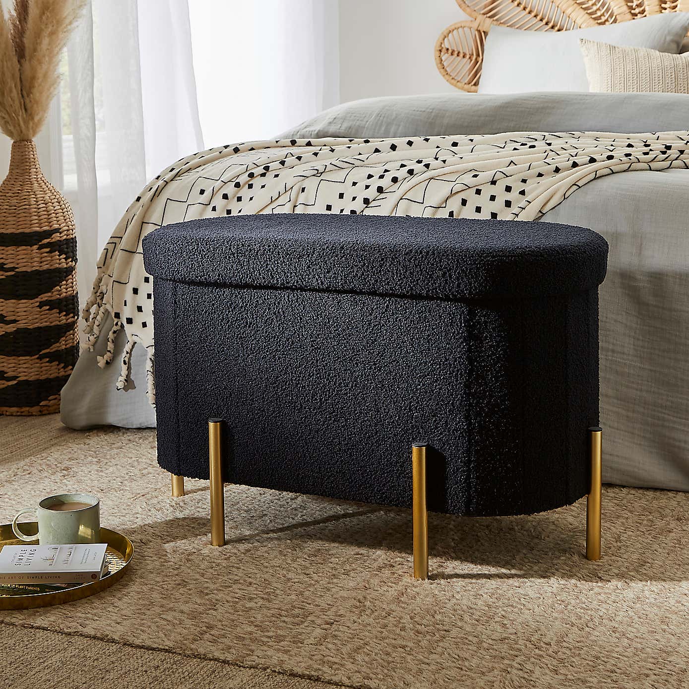 Boucle Lozenge Ottoman