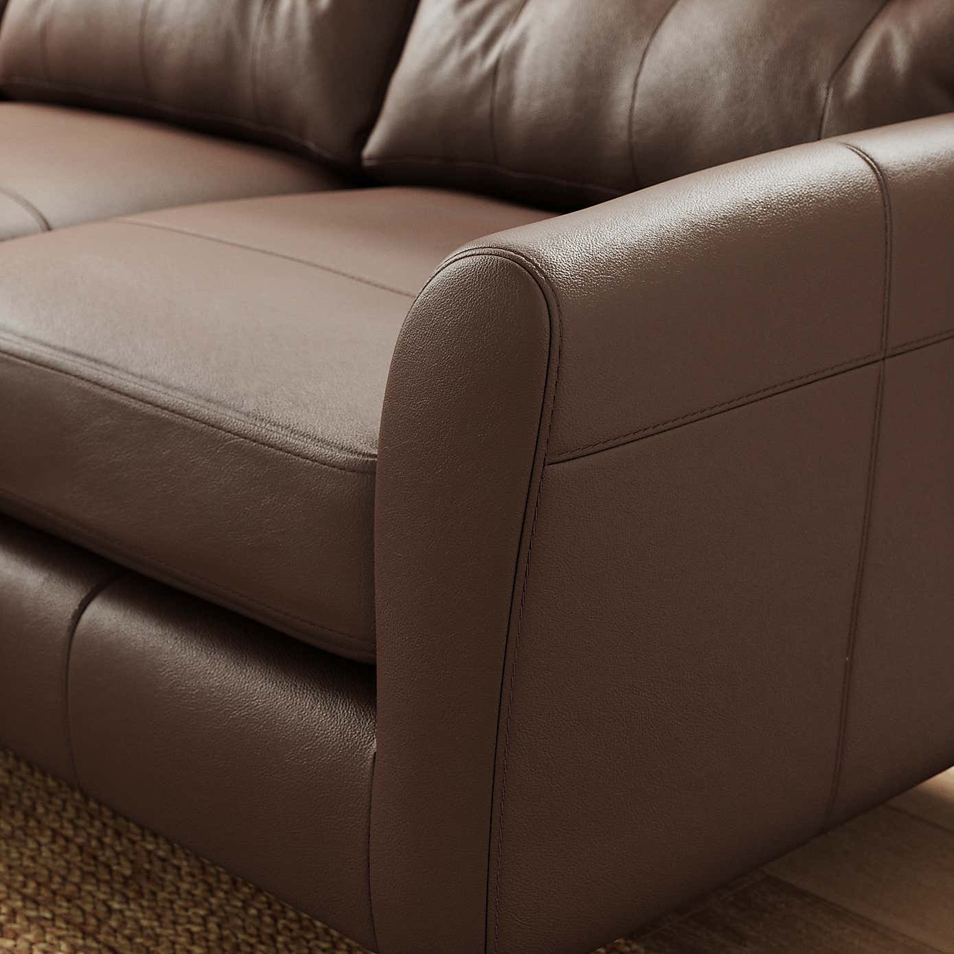 Sven Classic Leather Large Corner Chaise Sofa