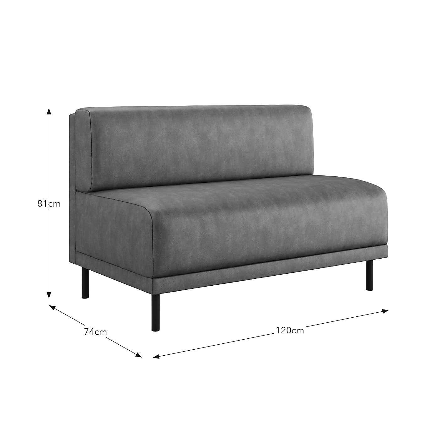 Mae Long Dining Bench, Faux Leather