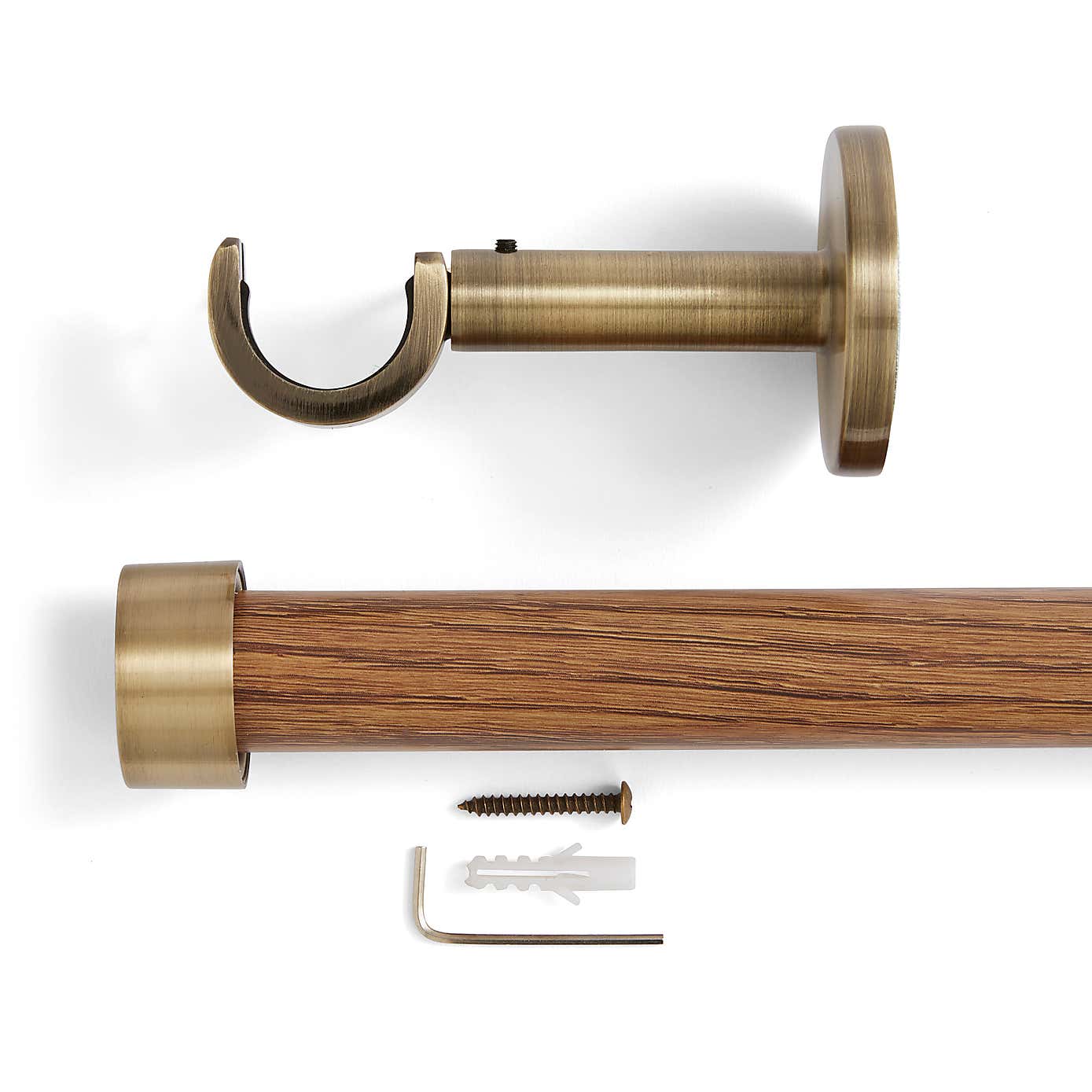 Trinity Wrapped Fixed Metal Eyelet Curtain Pole