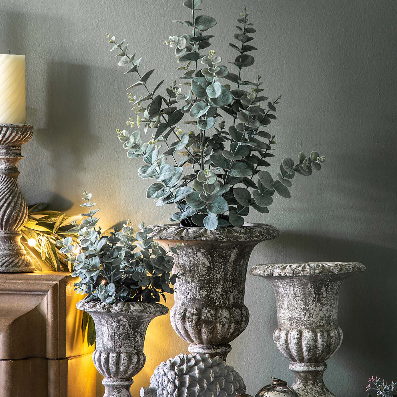 Aged Sowton Urn Plant Pot