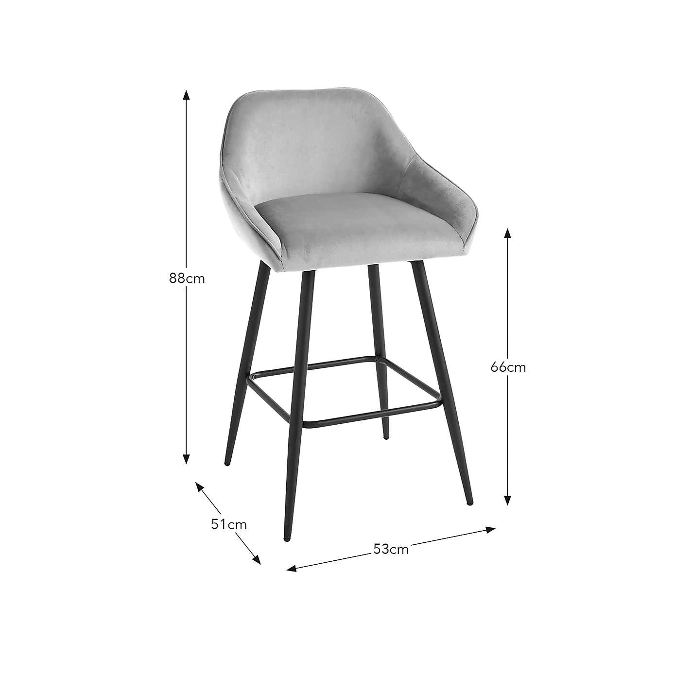 Radleigh Bar Stool, Velvet