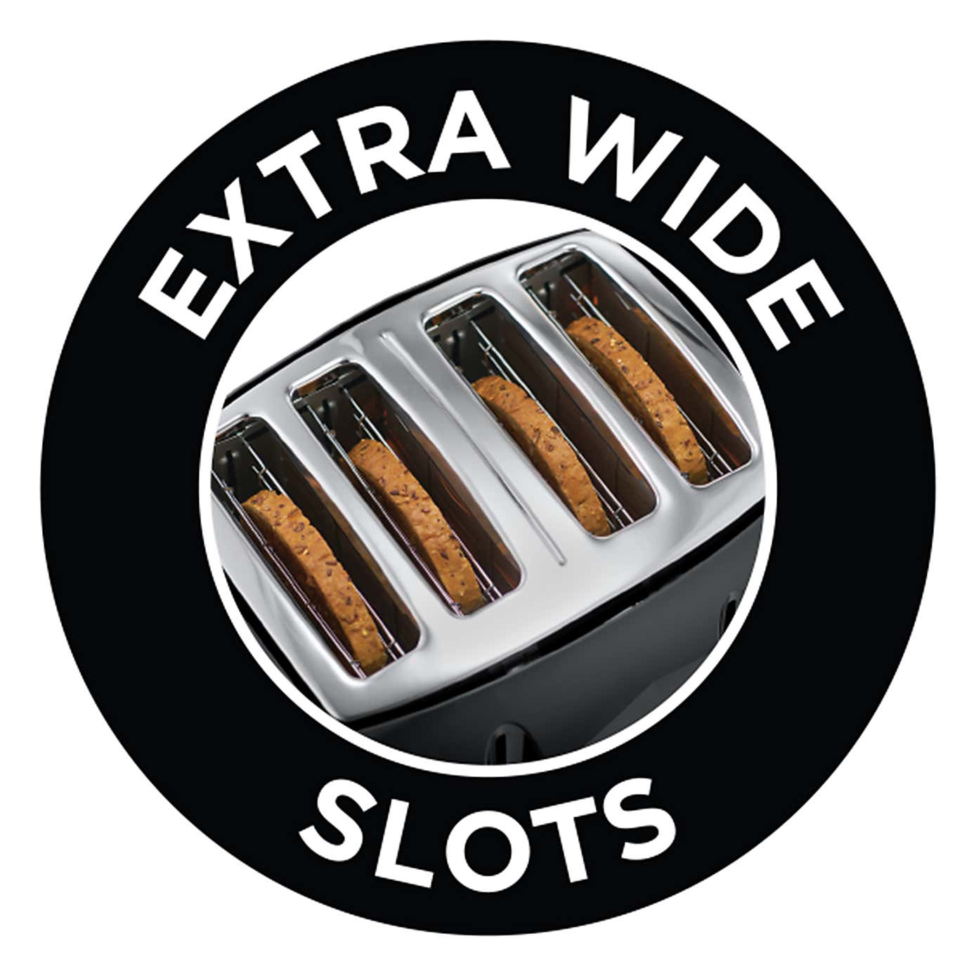 Russell Hobbs Honeycomb 4 Slice Toaster Black