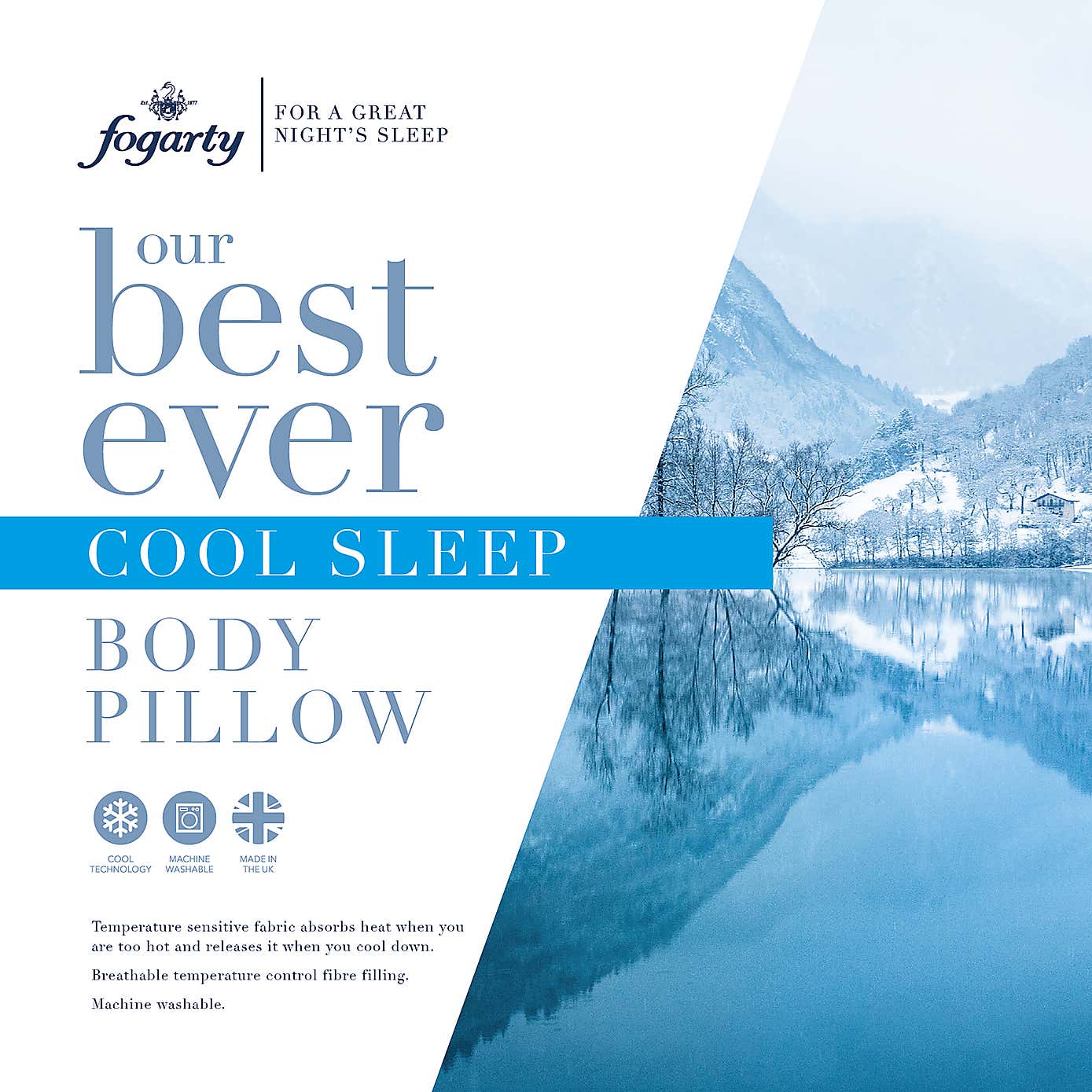 Fogarty Cool Sleep Side Sleeper Body Pillow