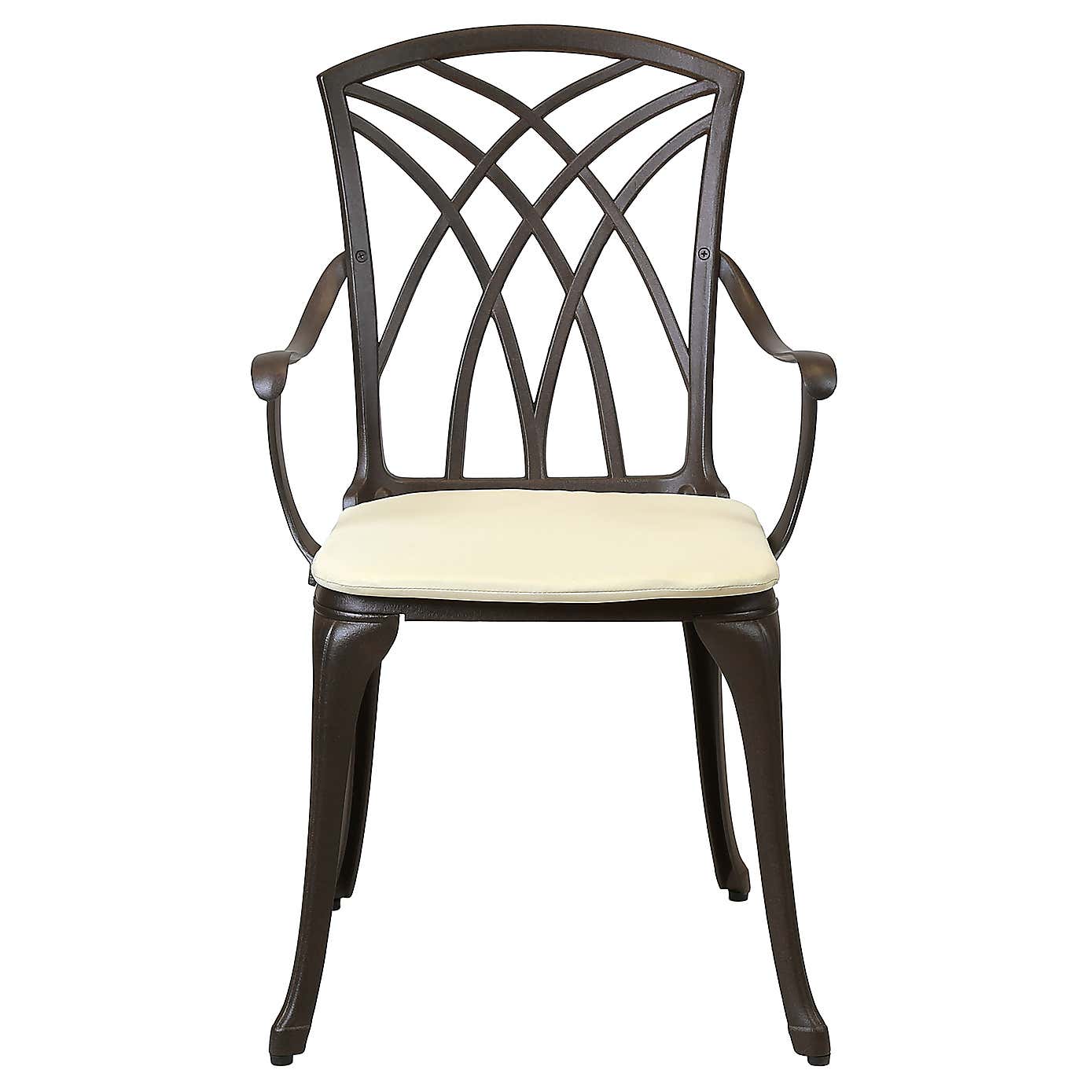 Charles Bentley Black and Bronze 6 Seater Oval Dining Set