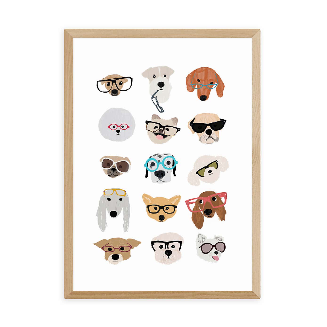 East End Prints Dogs in Glasses Print