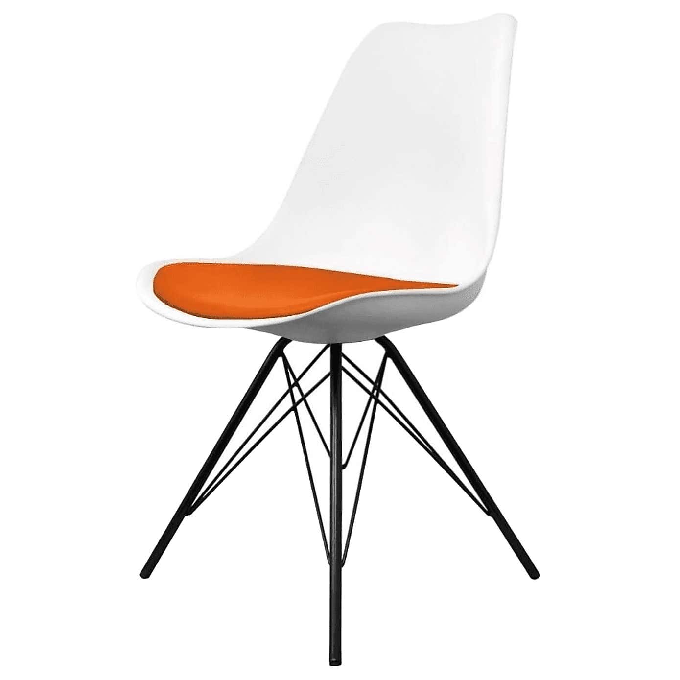 Fusion Living Soho White Plastic Dining Chair