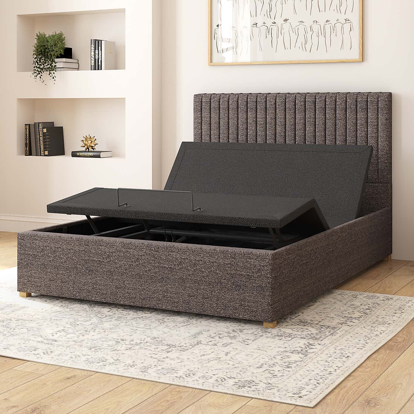 Grant Saxon Twill Adjustable Bed