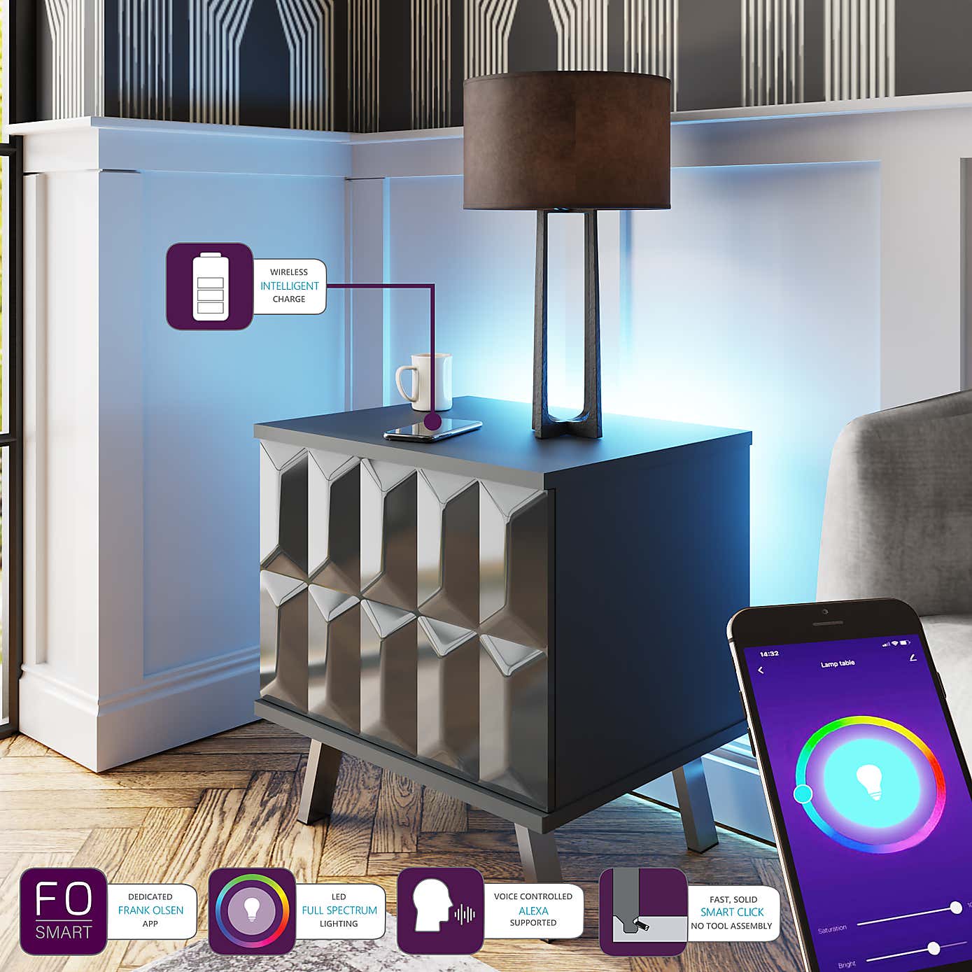 Elevate Smart 1 Door Lamp Table