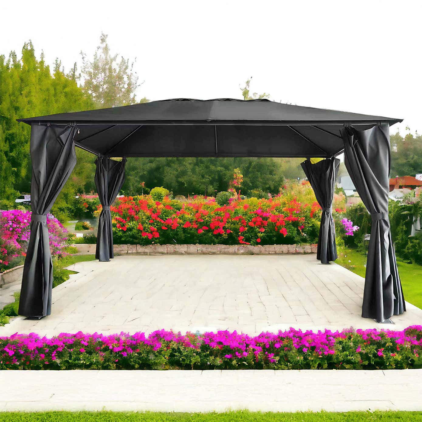 A.Mir Titan Galvanised Steel Gazebo, 4m