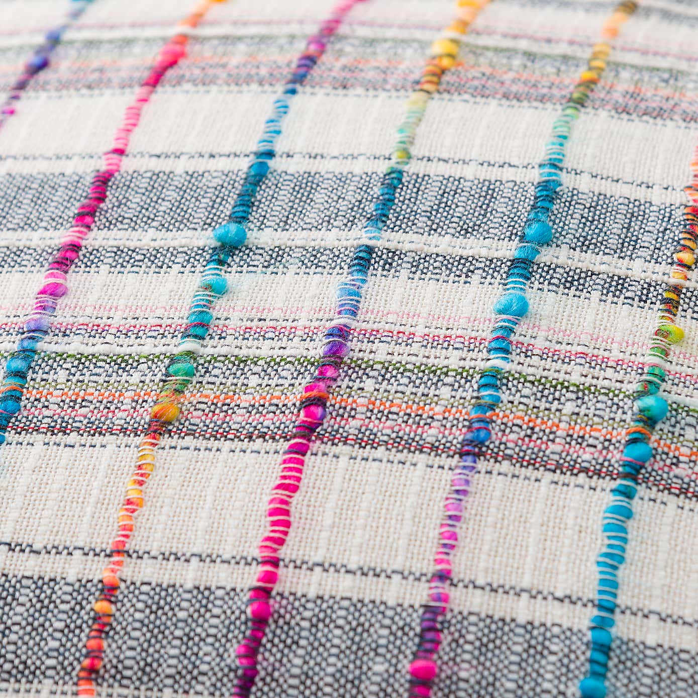 Spacedyed Rainbow Check Cushion