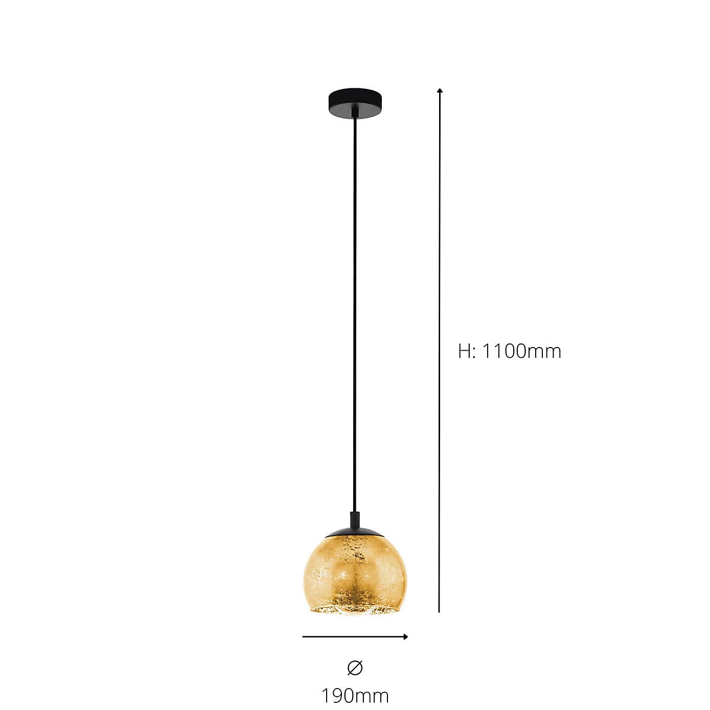 EGLO Albaraccin Glass Pendant Light