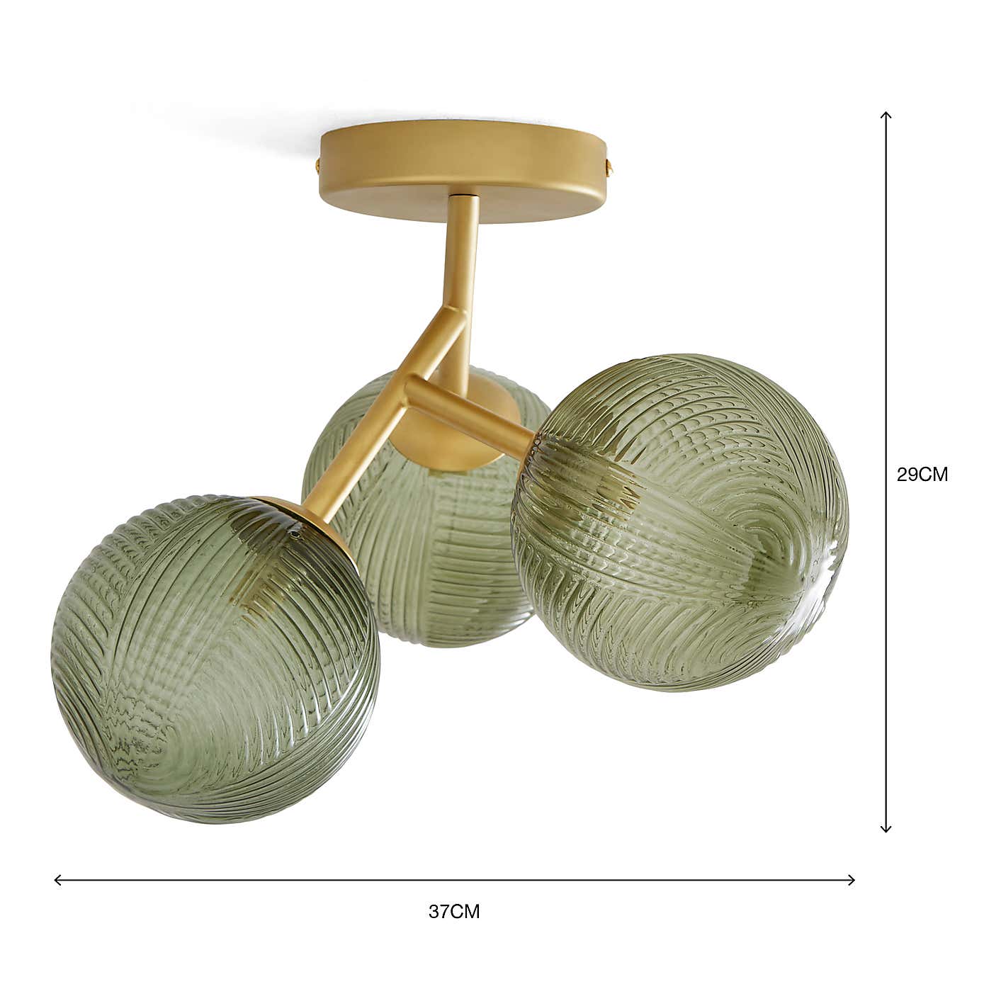 Cohen 3 Light Semi Flush Ceiling Fitting