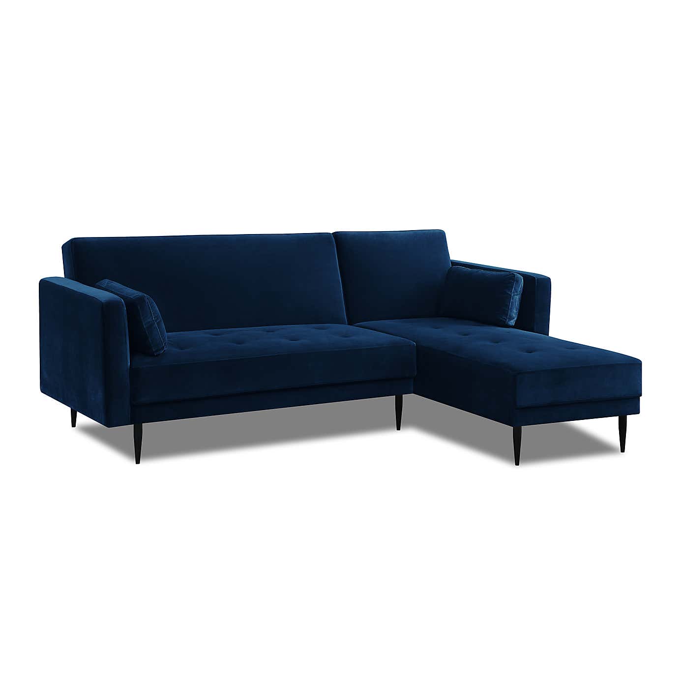 Selma Velvet Corner Double Sofa Bed