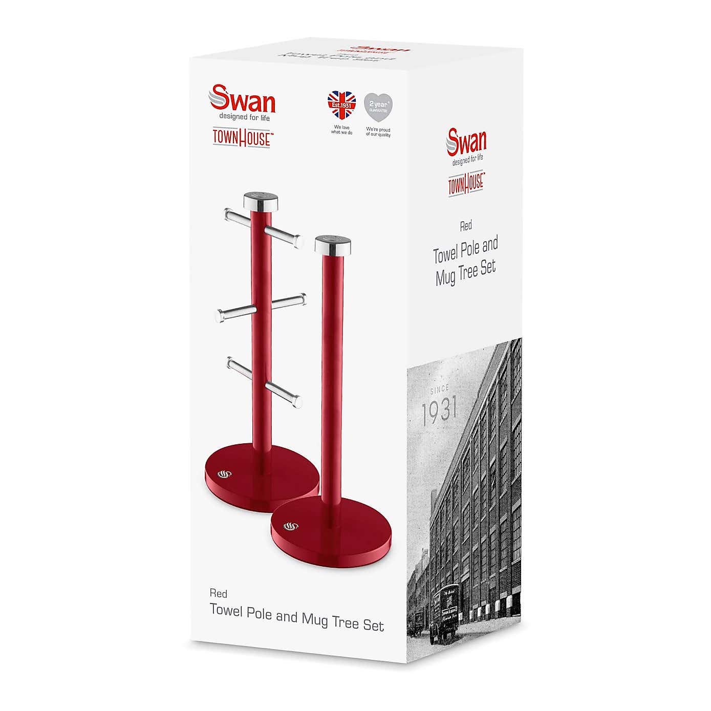 Swan Towel Pole and Mug Tree Set