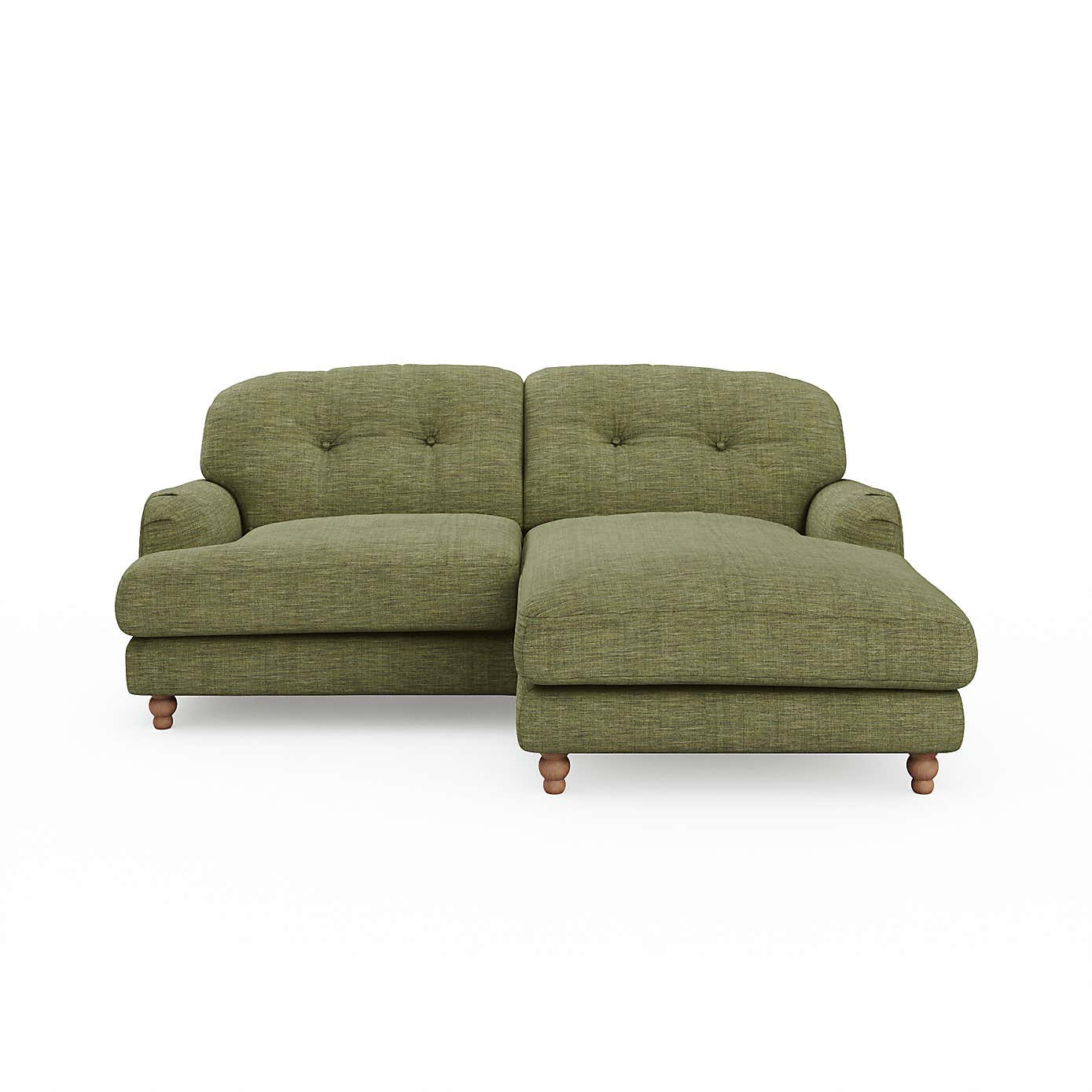 Martha Slub Faux Linen Corner Chaise Sofa