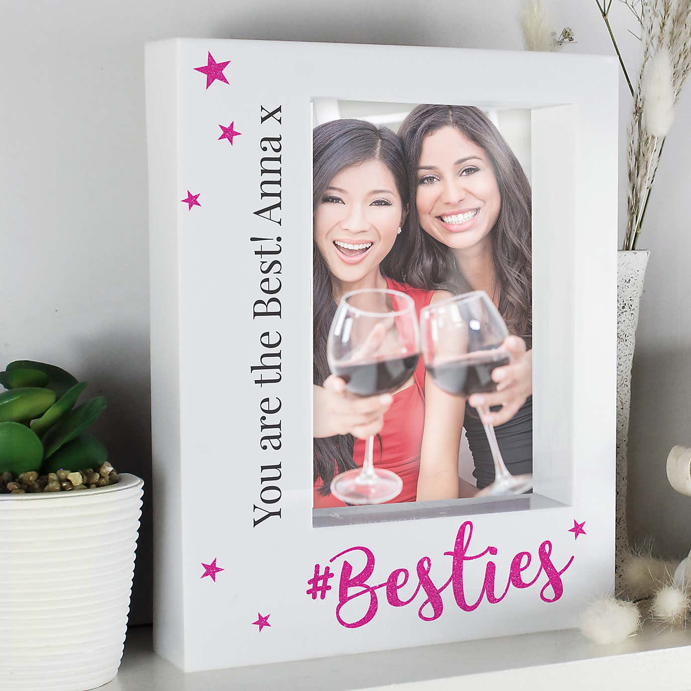 Personalised Besties Portrait Box Photo Frame
