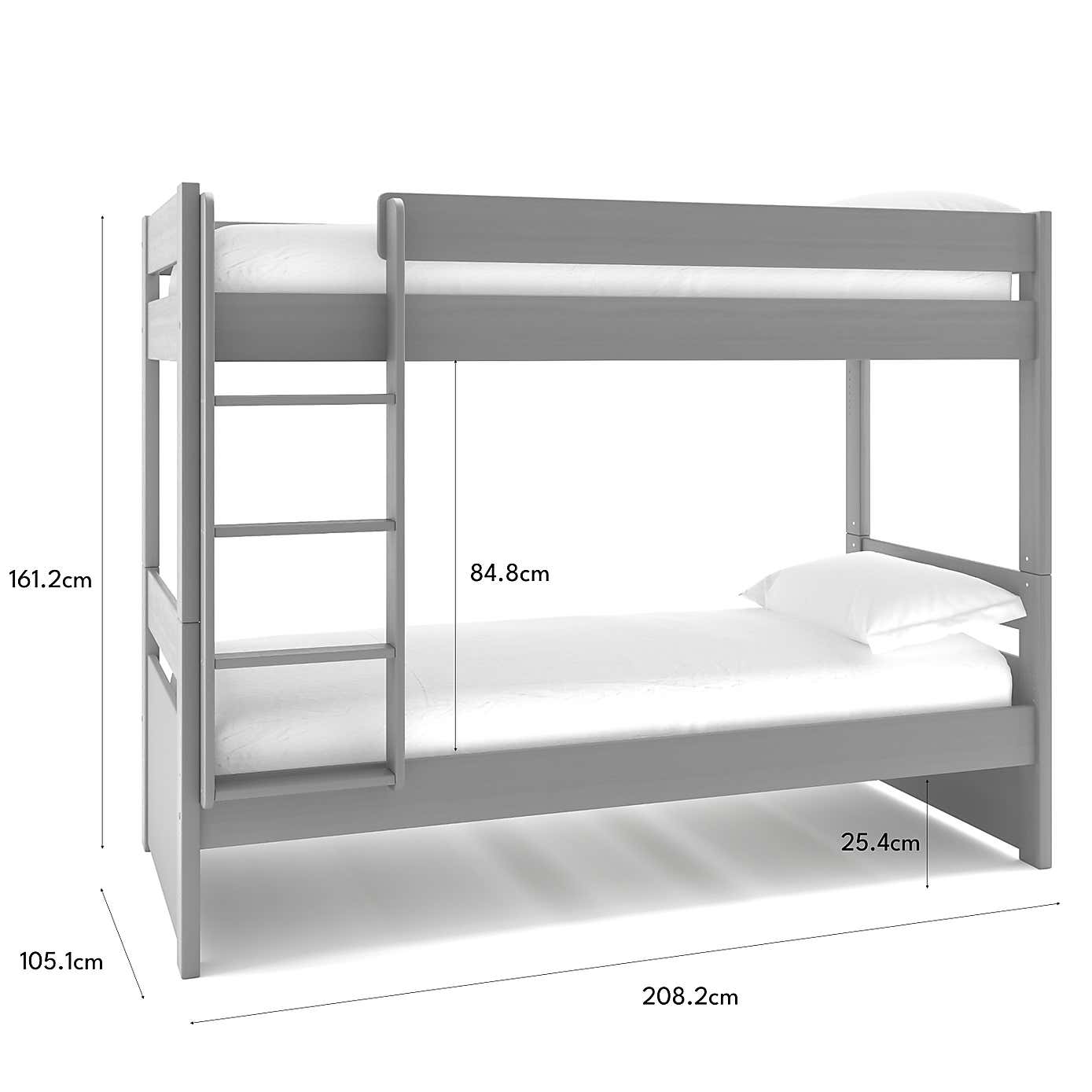 Stompa Uno Bunk Bed, Pine