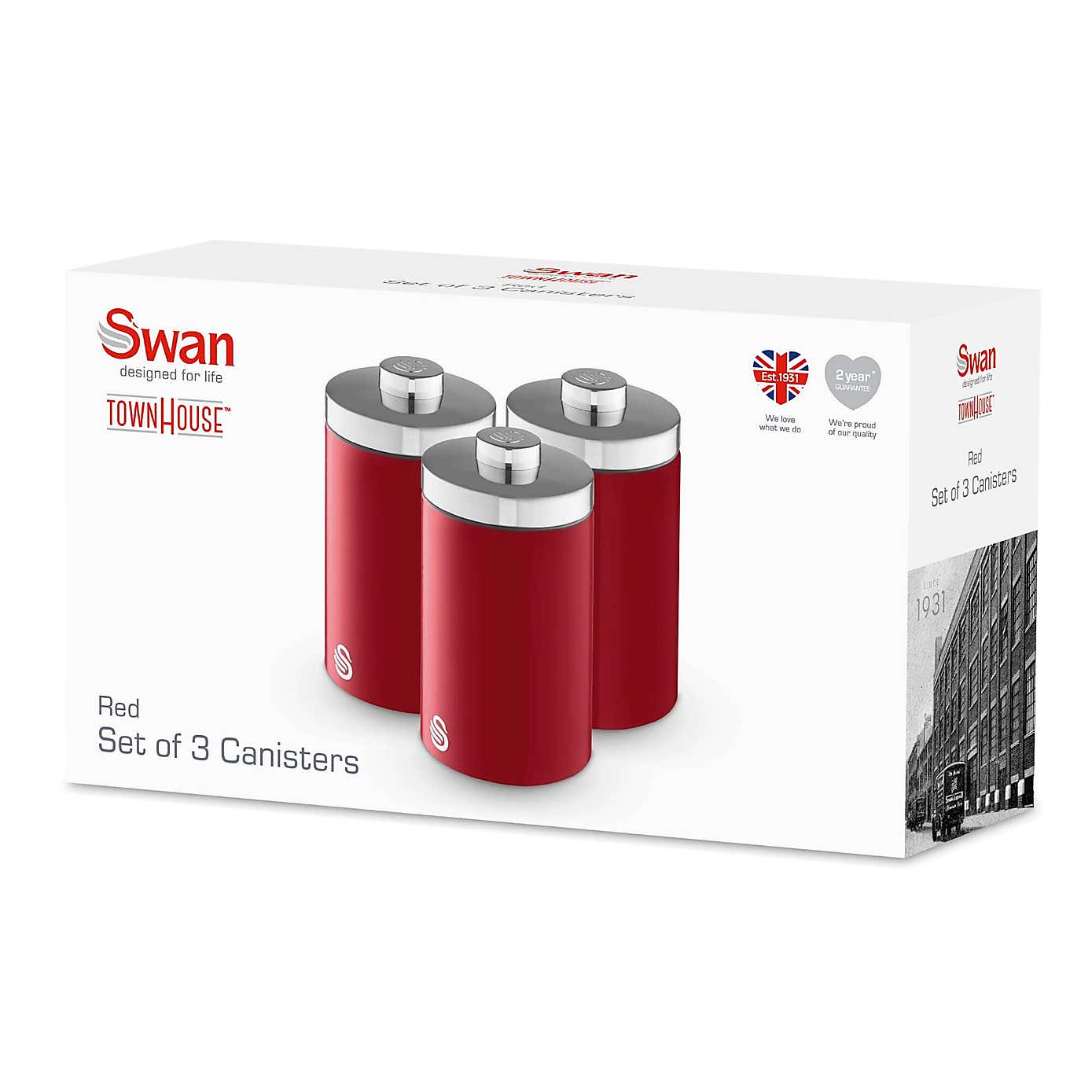 Swan Townhouse Set of 3 Canisters