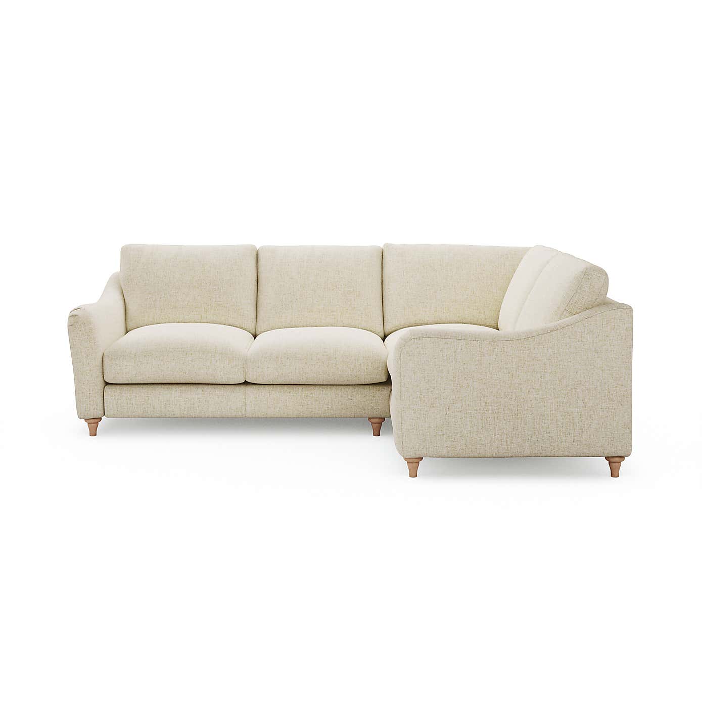 Hattie Slub Faux Linen Corner Sofa