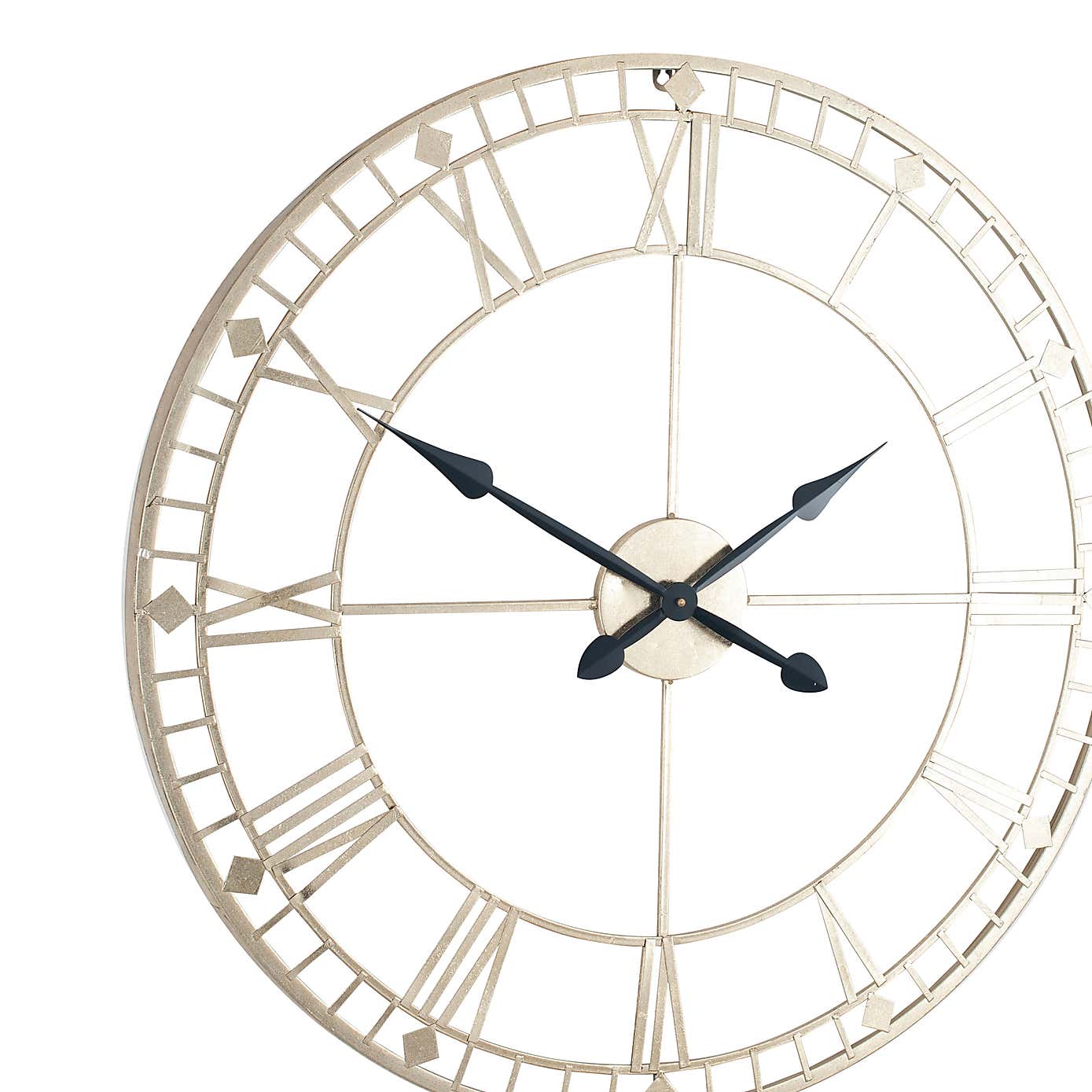 Antique Metal Skeleton Wall Clock