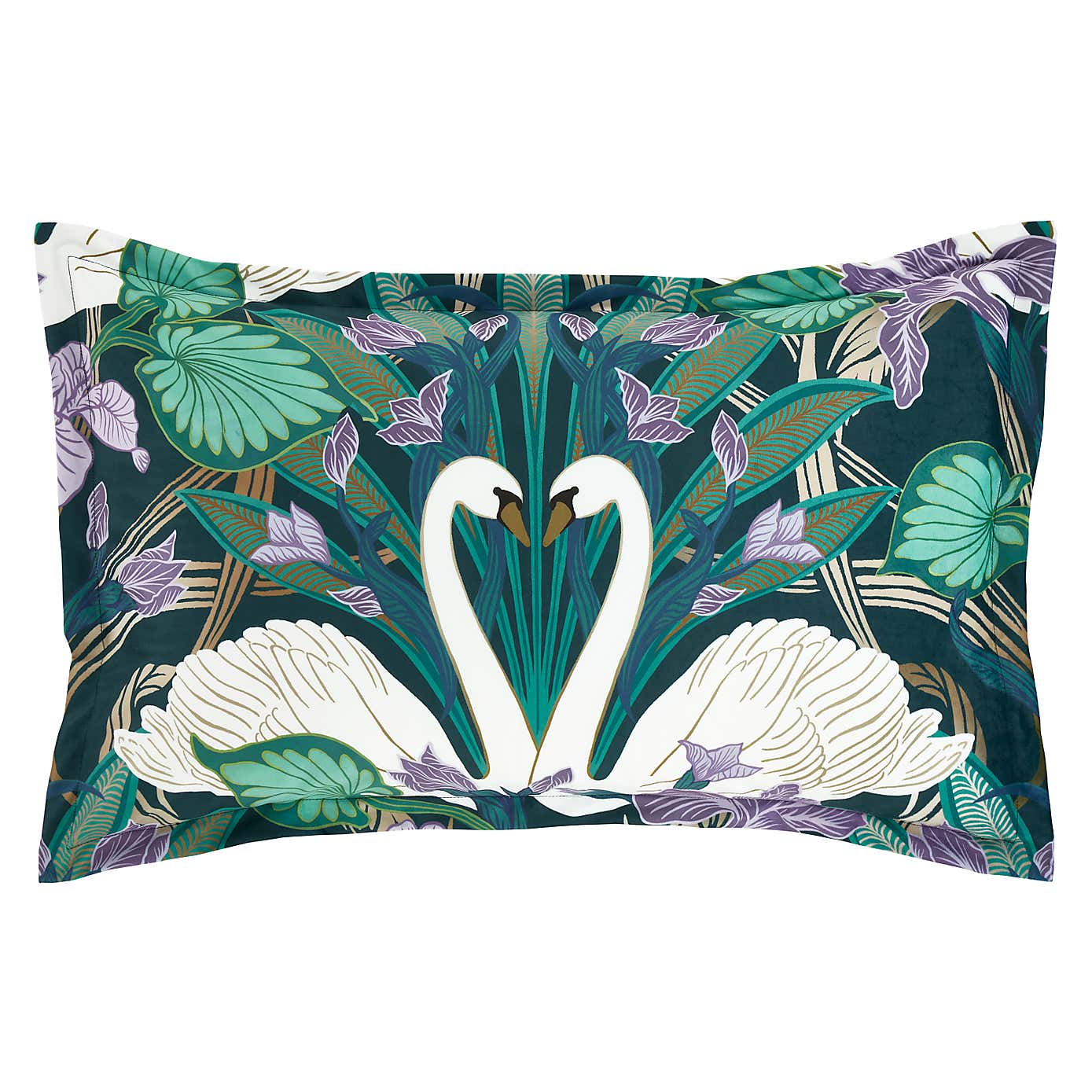 Nouveau Swan Emerald Oxford Pillowcase