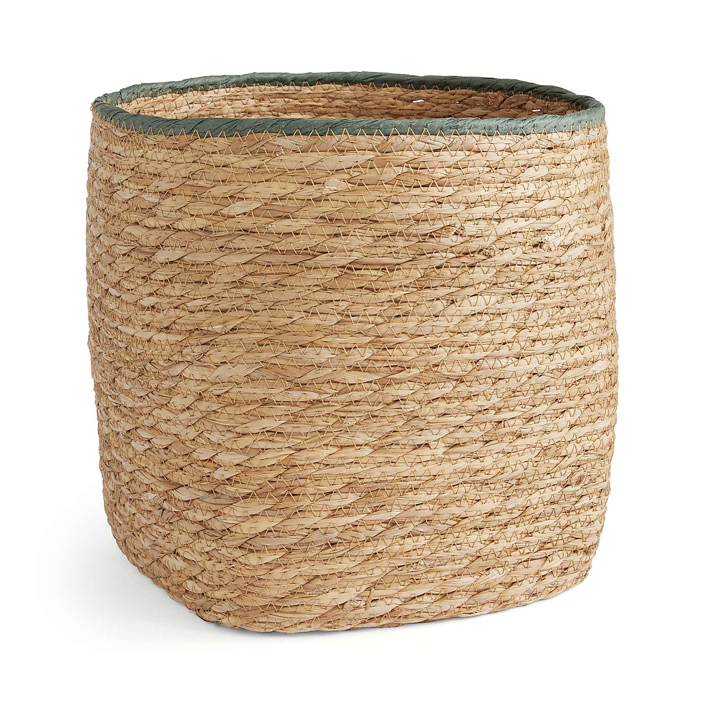 Rush Storage Basket with Trim