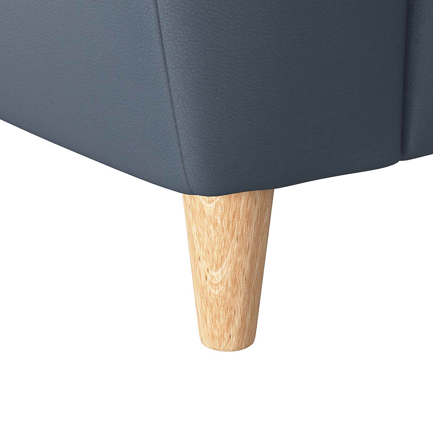 Baxter Kalman Navy Faux Leather 3 Seater Sofa