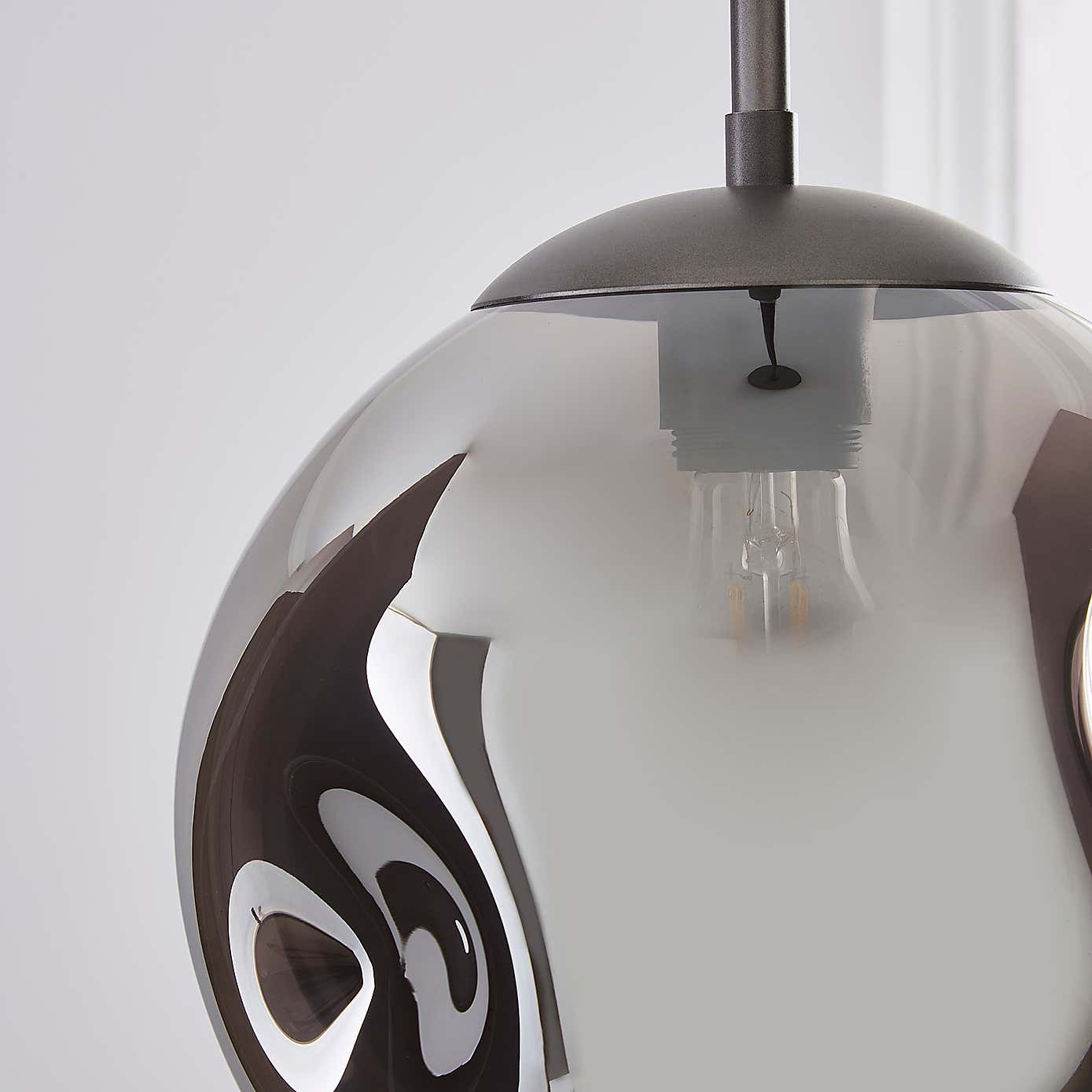 Alexis Glass 1 Light Pendant Ceiling Fitting 20cm