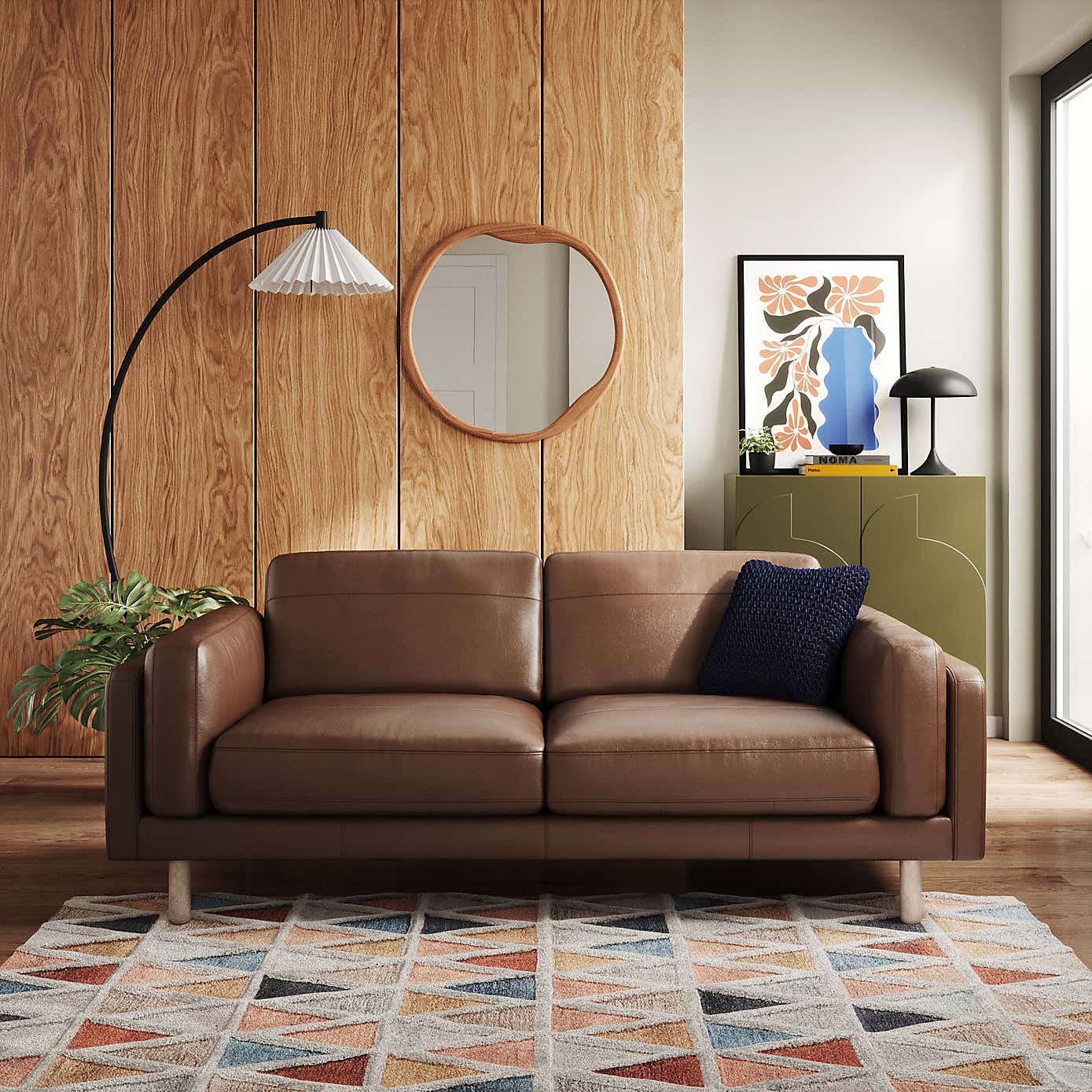 Newton Vintage Leather 3 Seater Sofa