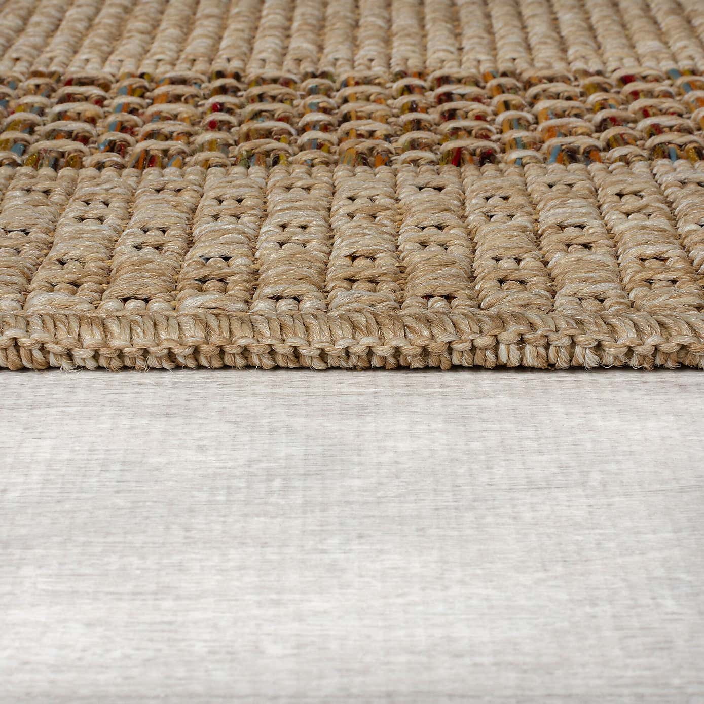 Stripe Border Indoor Outdoor Rectangle Rug