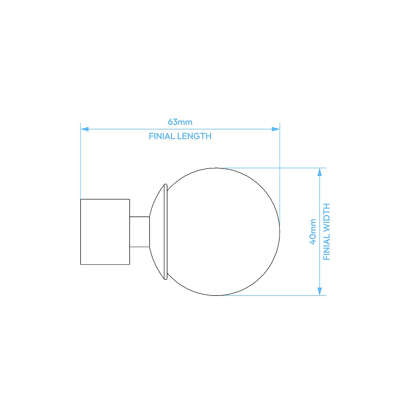 Globe Extendable Metal Eyelet Curtain Pole
