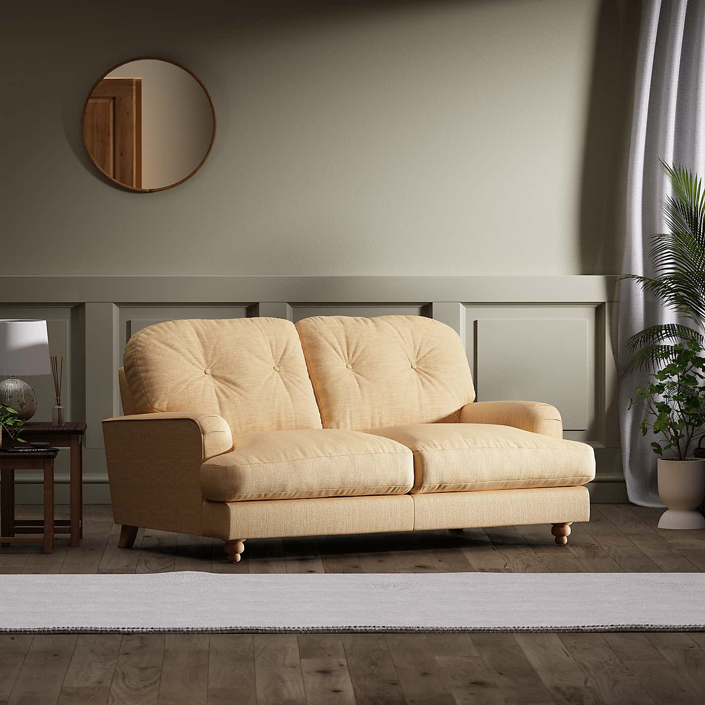 Martha Faux Linen 2 Seater Sofa