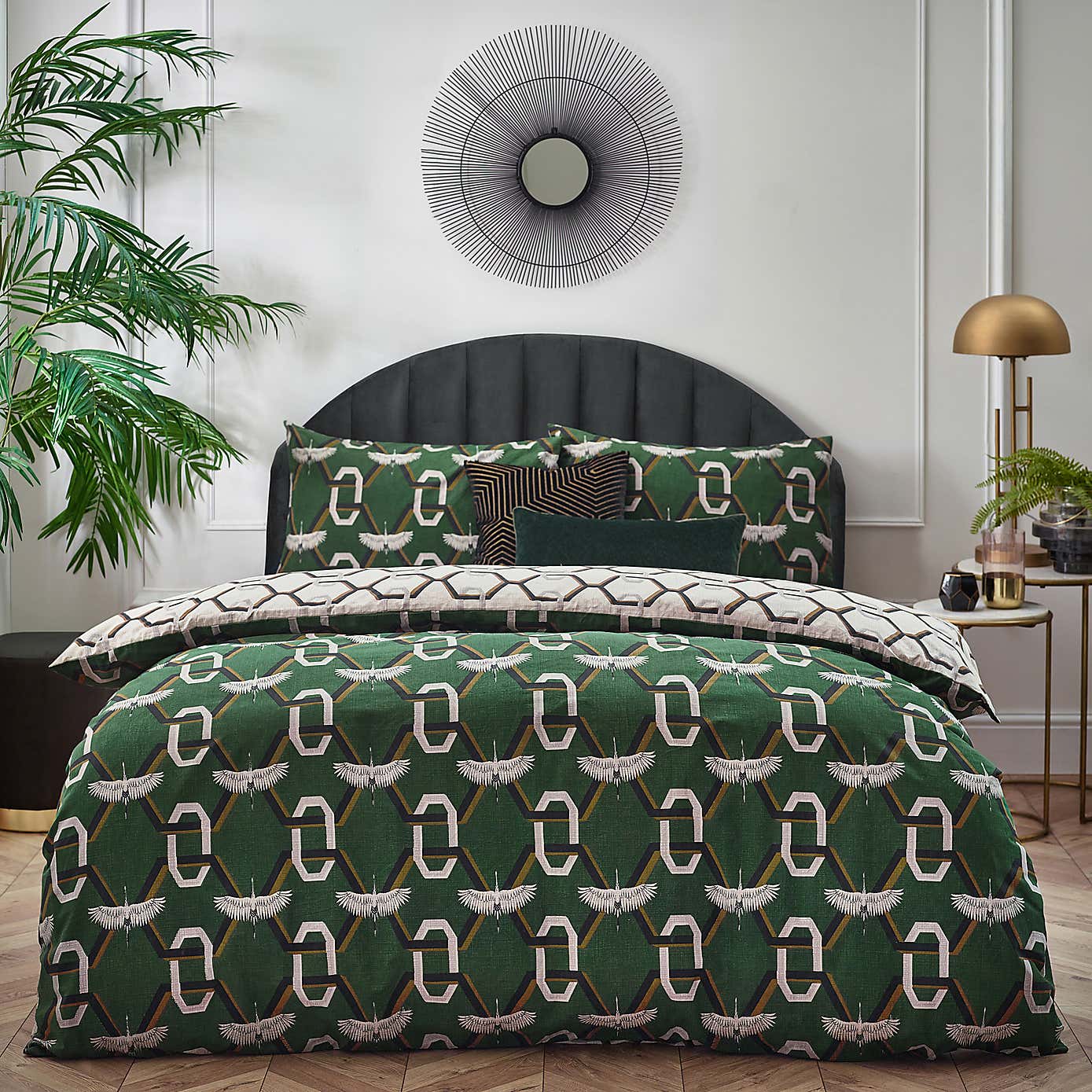 furn. Avalon Duvet Cover Set Green