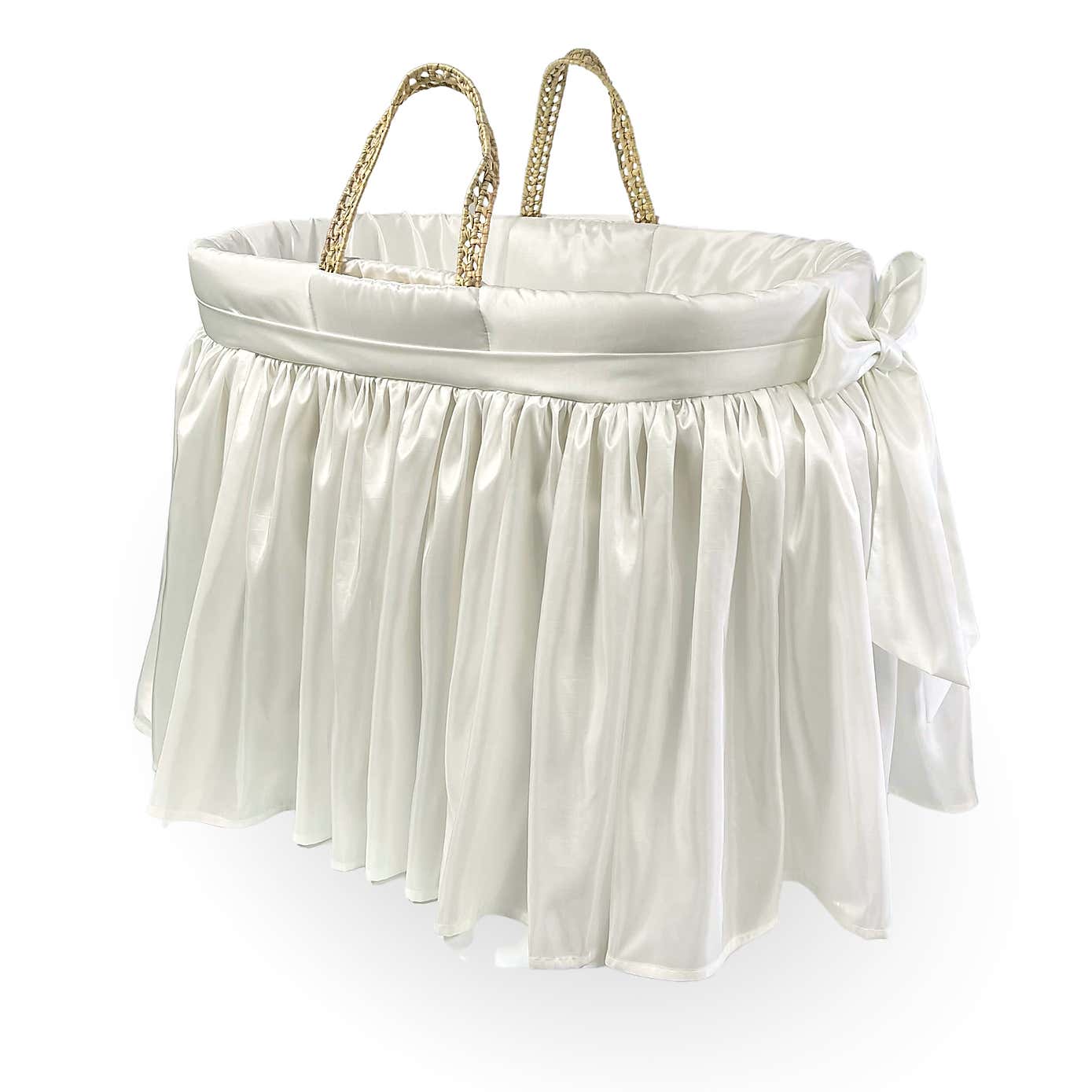 Clair de Lune Windsor Traditional Palm Moses Basket With Stand