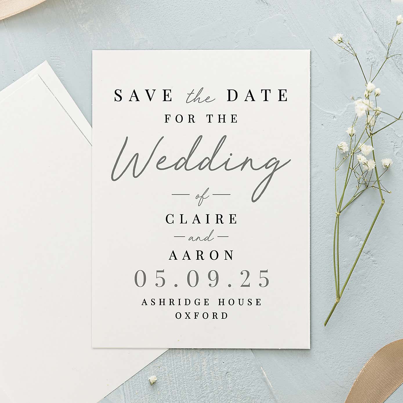 Pack of 36 Personalised Save the Date Cards