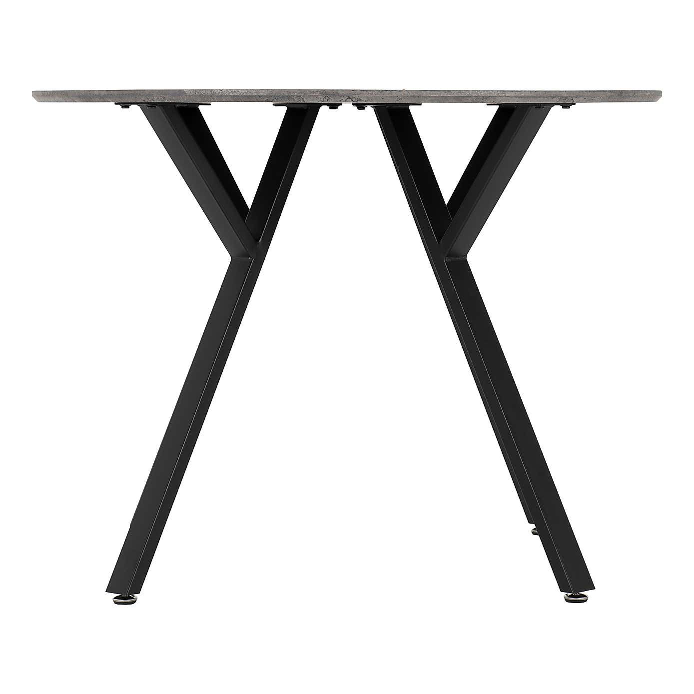 Athens Round Concrete Effect Dining Set