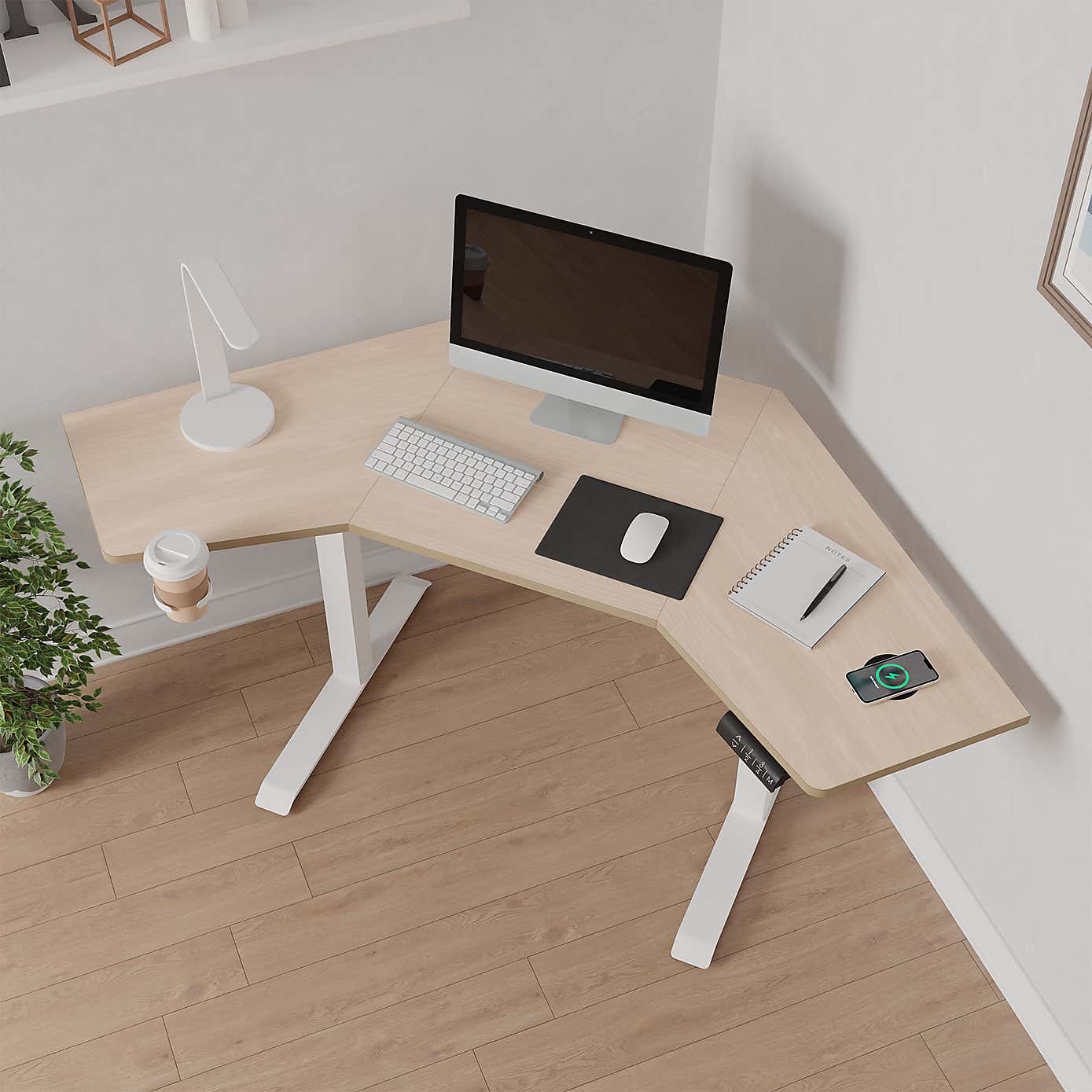 Gino Corner Height Adjustable Desk