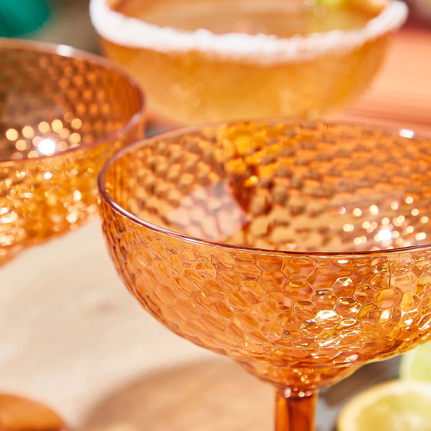 Ripple Acrylic Margarita Glass