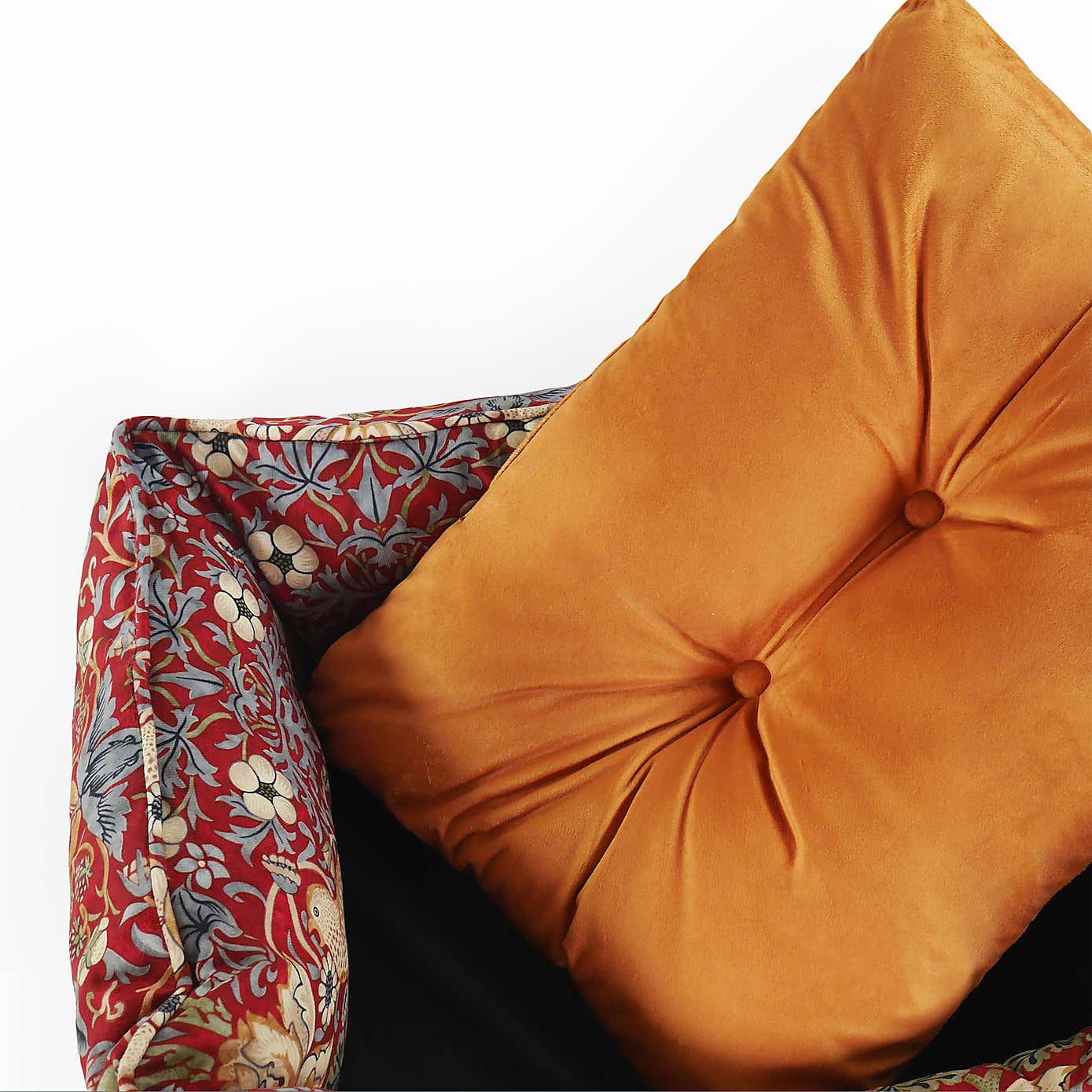 Morris & Co Strawberry Thief Pet Box Bed