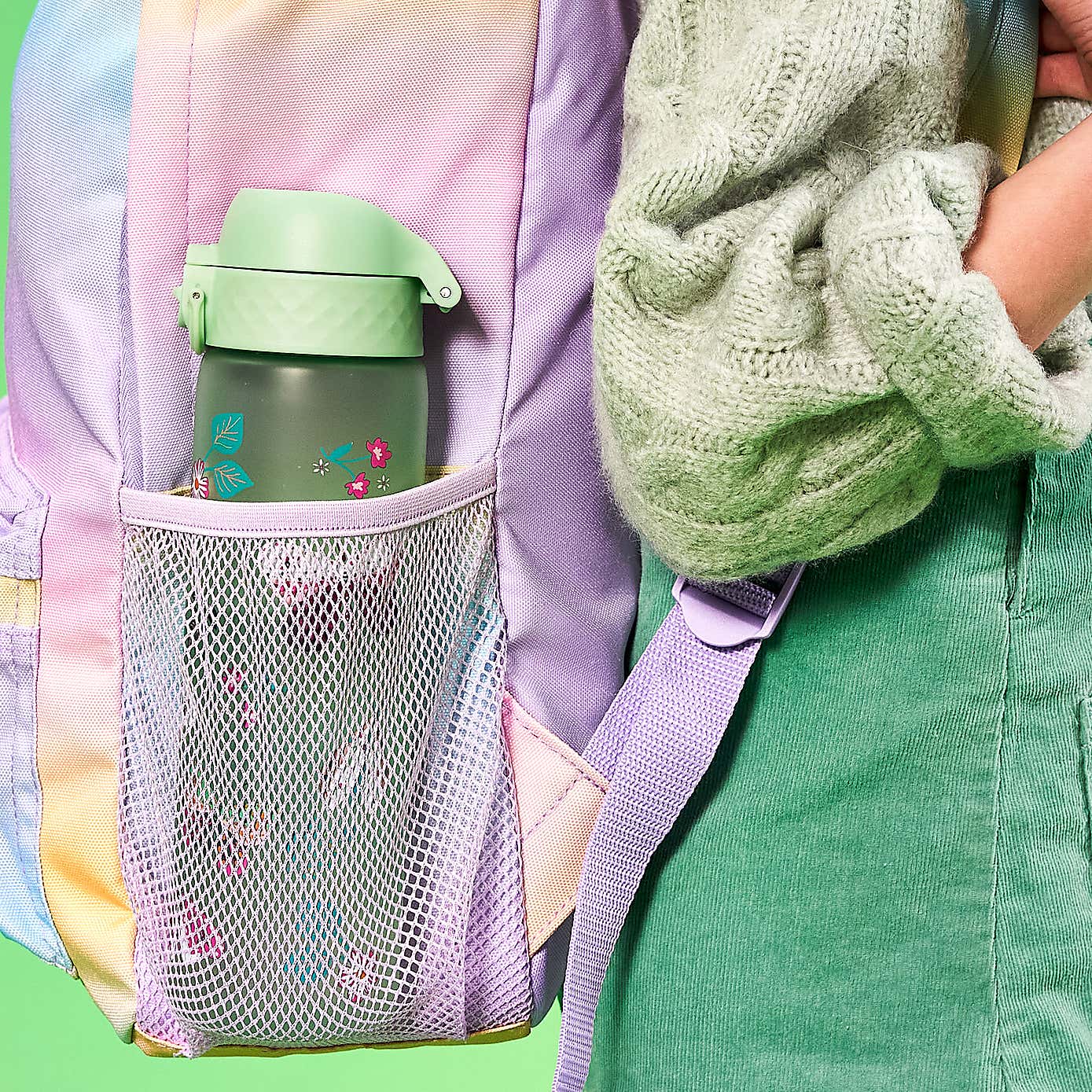 Ion8 Butterfly Leak Proof Slim Water Bottle, 500ml