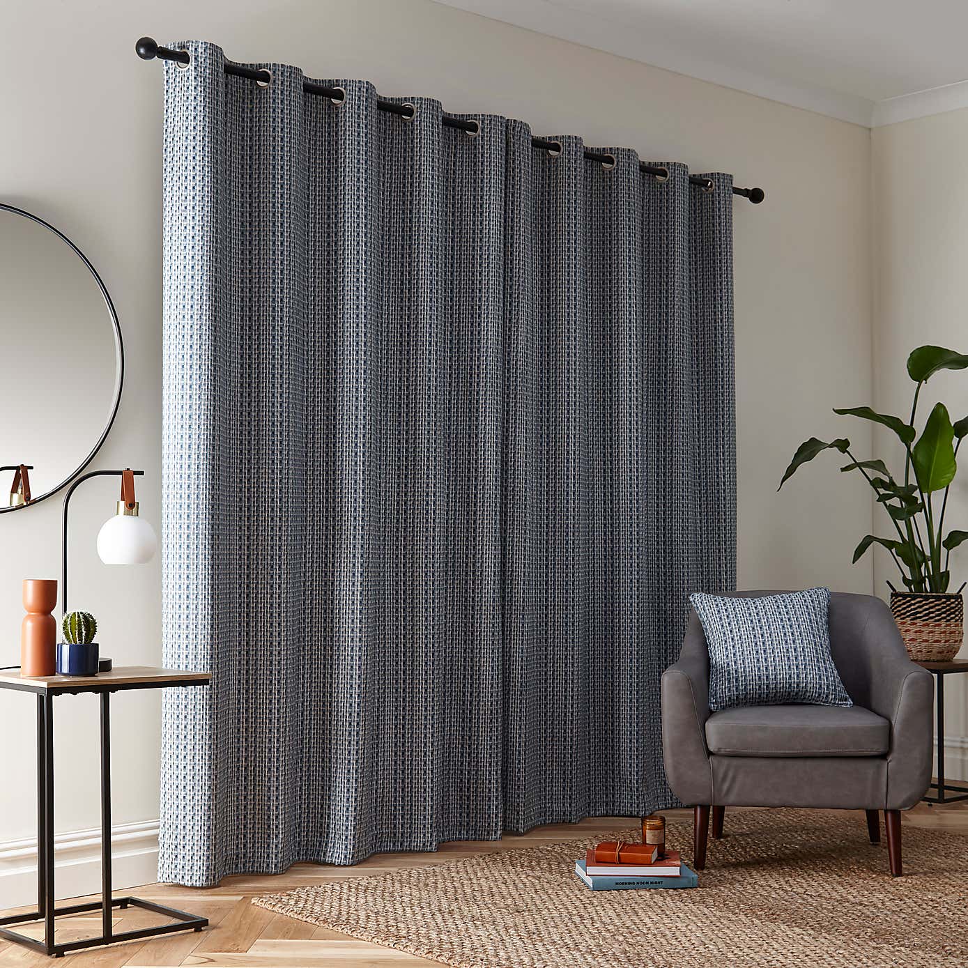 Ryder Check Eyelet Curtains