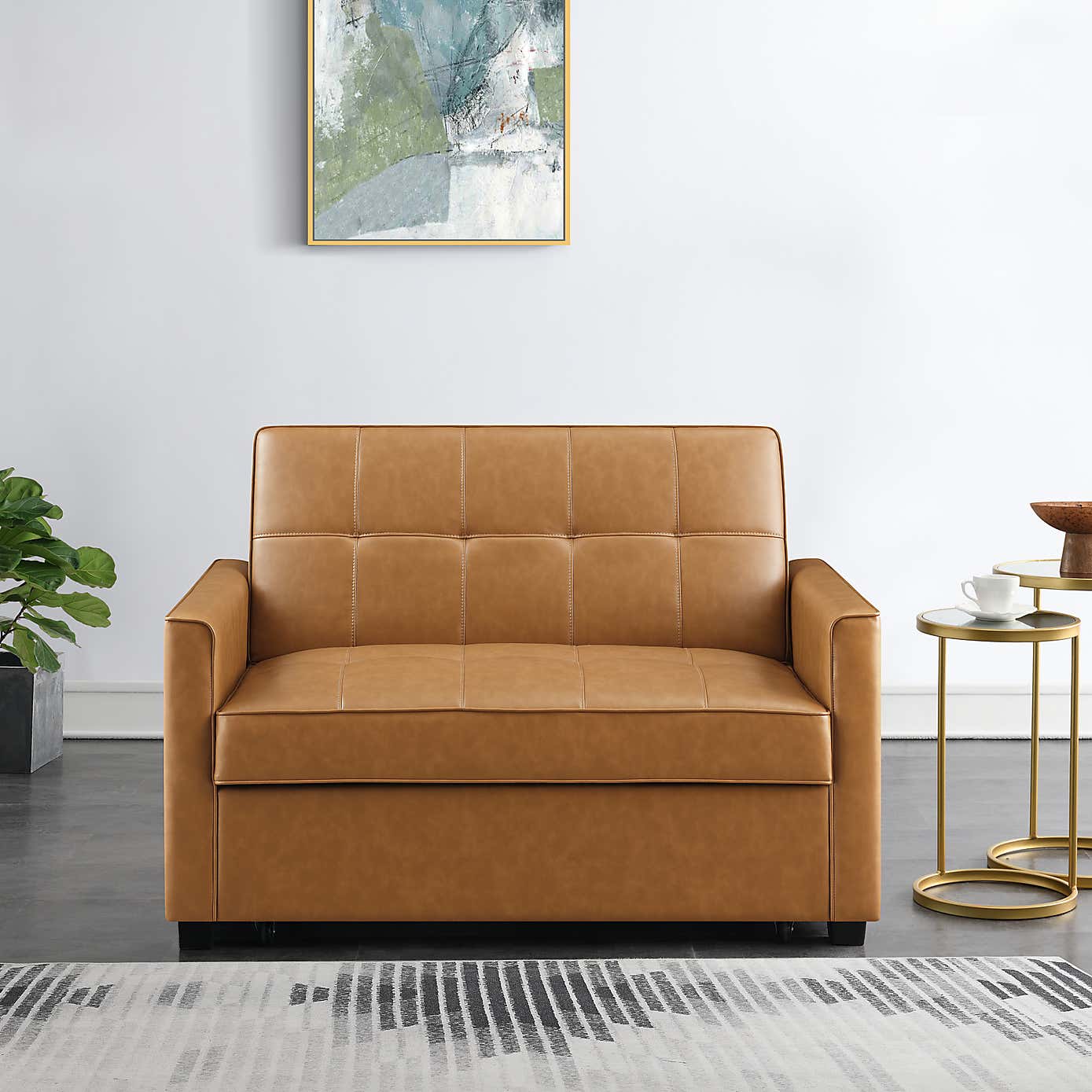 Sunita Sofa Bed, Faux Leather