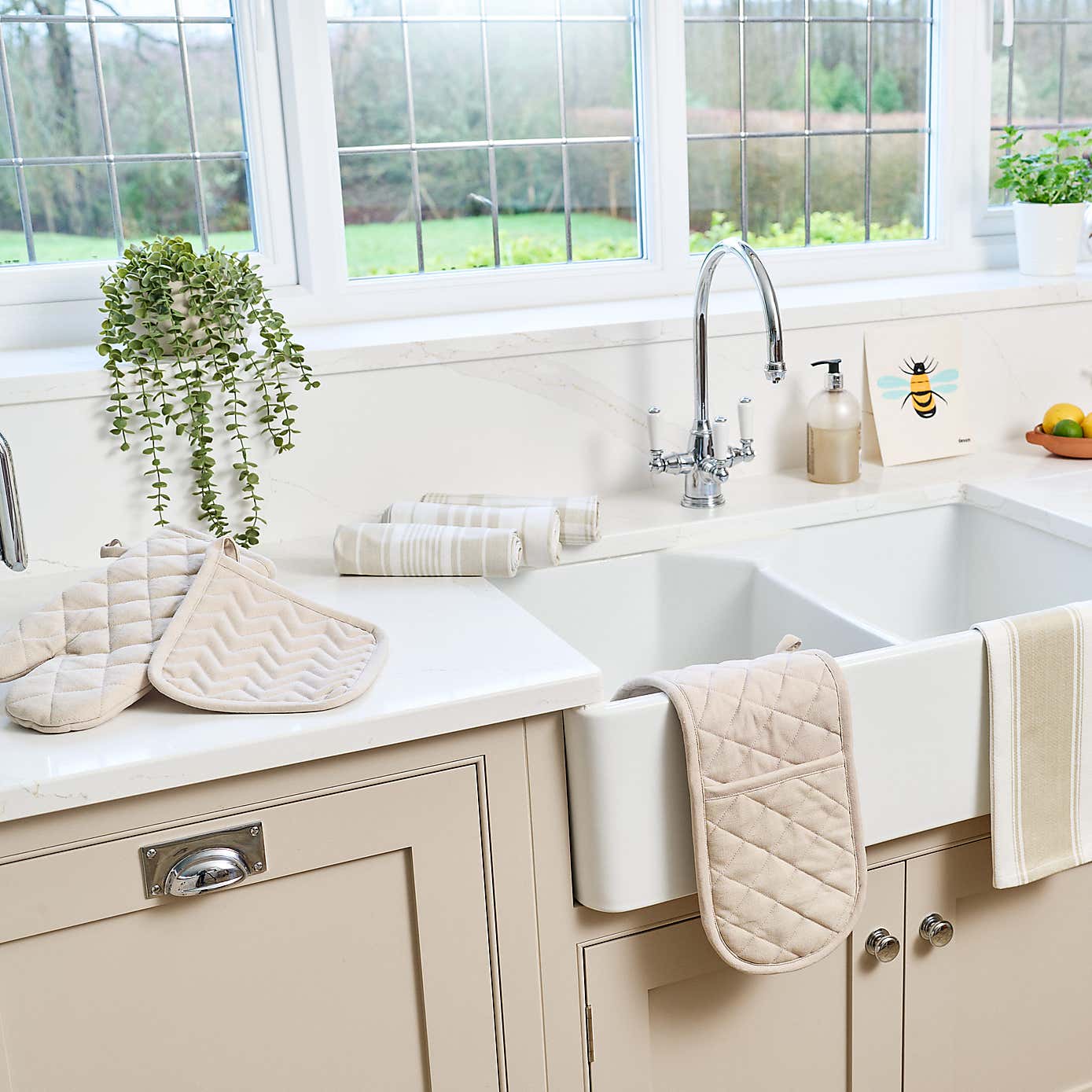 Dexam Set of 2 Love Colour Striped Tea Towels